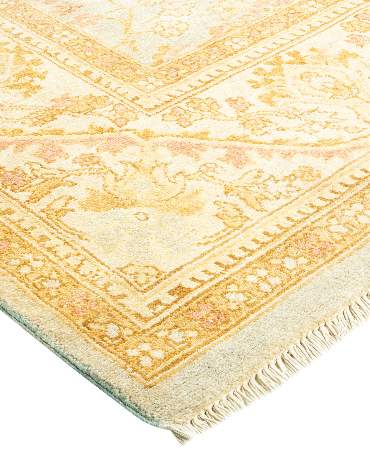Eclectic, One-of-a-Kind Hand-Knotted Area Rug - Light Blue, 8' 1" x 10' 4"