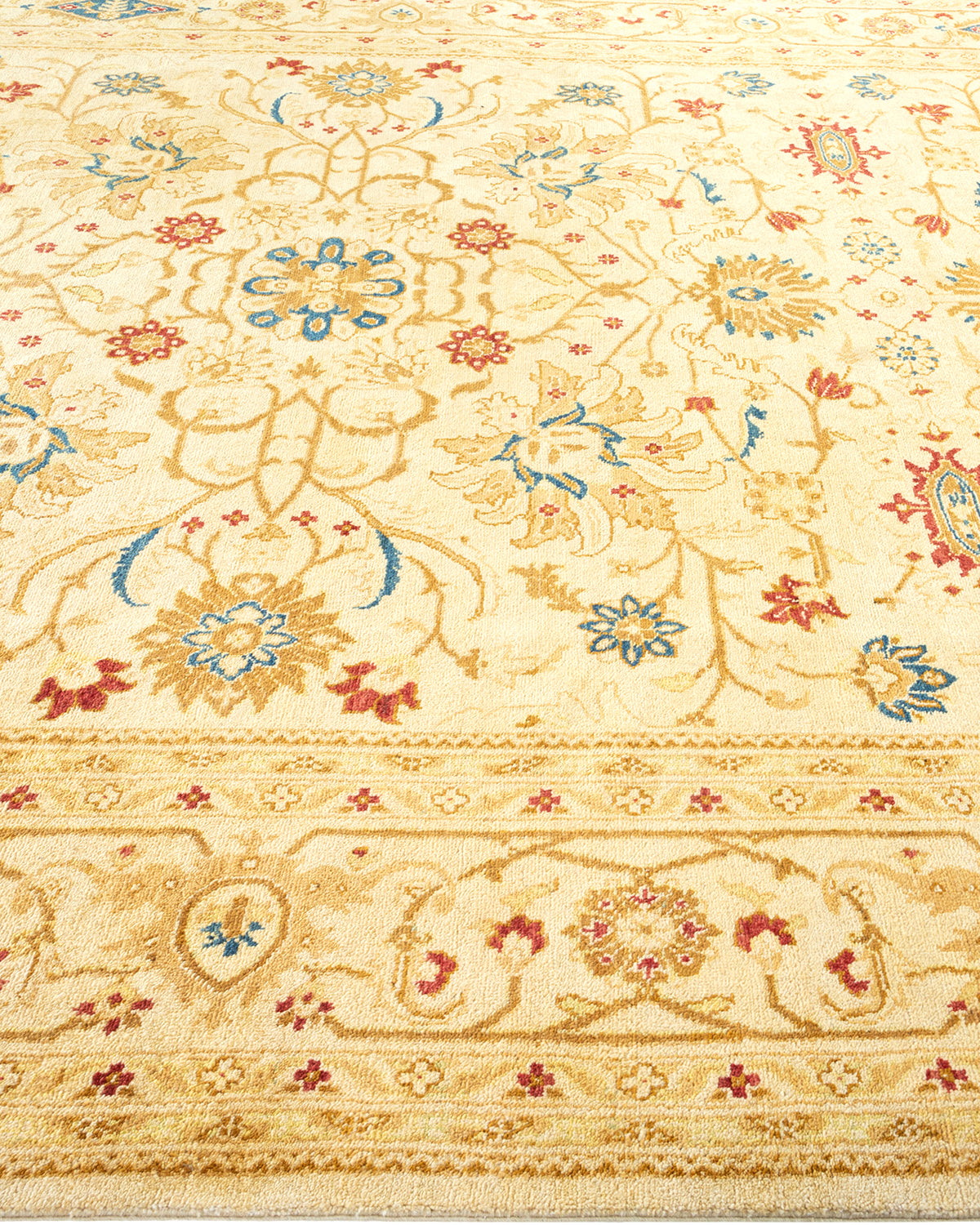Eclectic, One-of-a-Kind Hand-Knotted Area Rug - Ivory, 8' 1" x 10' 6"