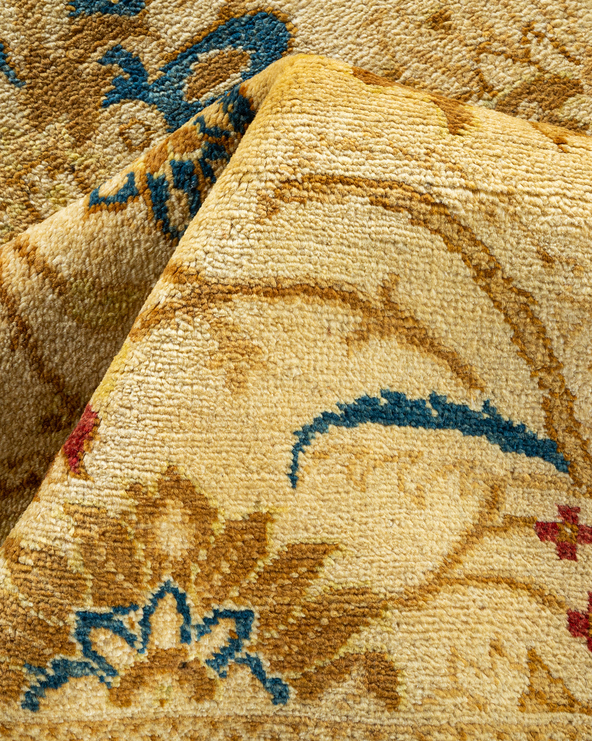Eclectic, One-of-a-Kind Hand-Knotted Area Rug - Ivory, 8' 1" x 10' 6"