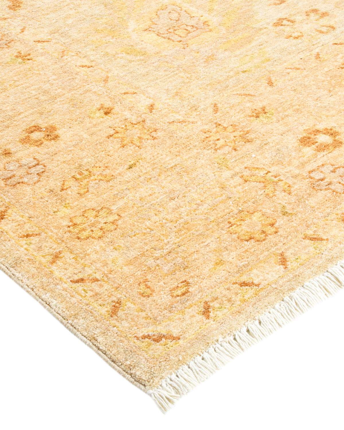 Eclectic, One-of-a-Kind Hand-Knotted Area Rug - Ivory, 6' 3" x 9' 6"