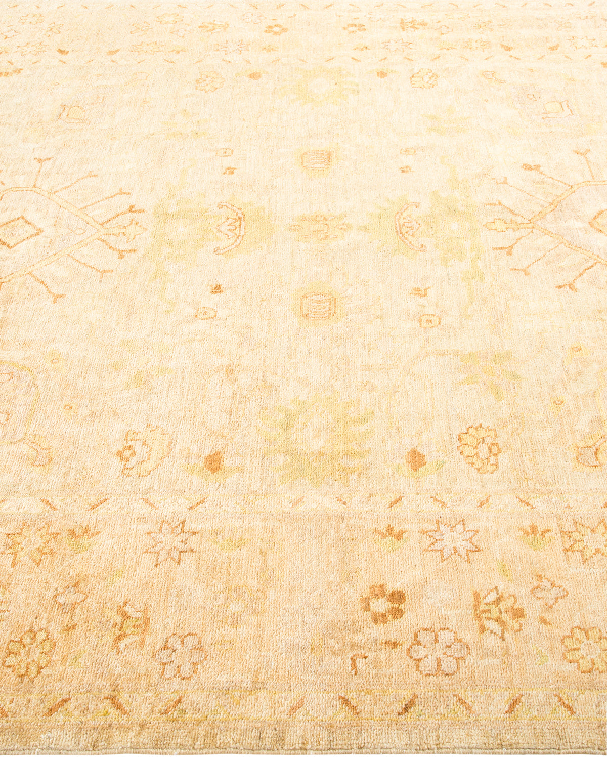Eclectic, One-of-a-Kind Hand-Knotted Area Rug - Ivory, 6' 3" x 9' 6"