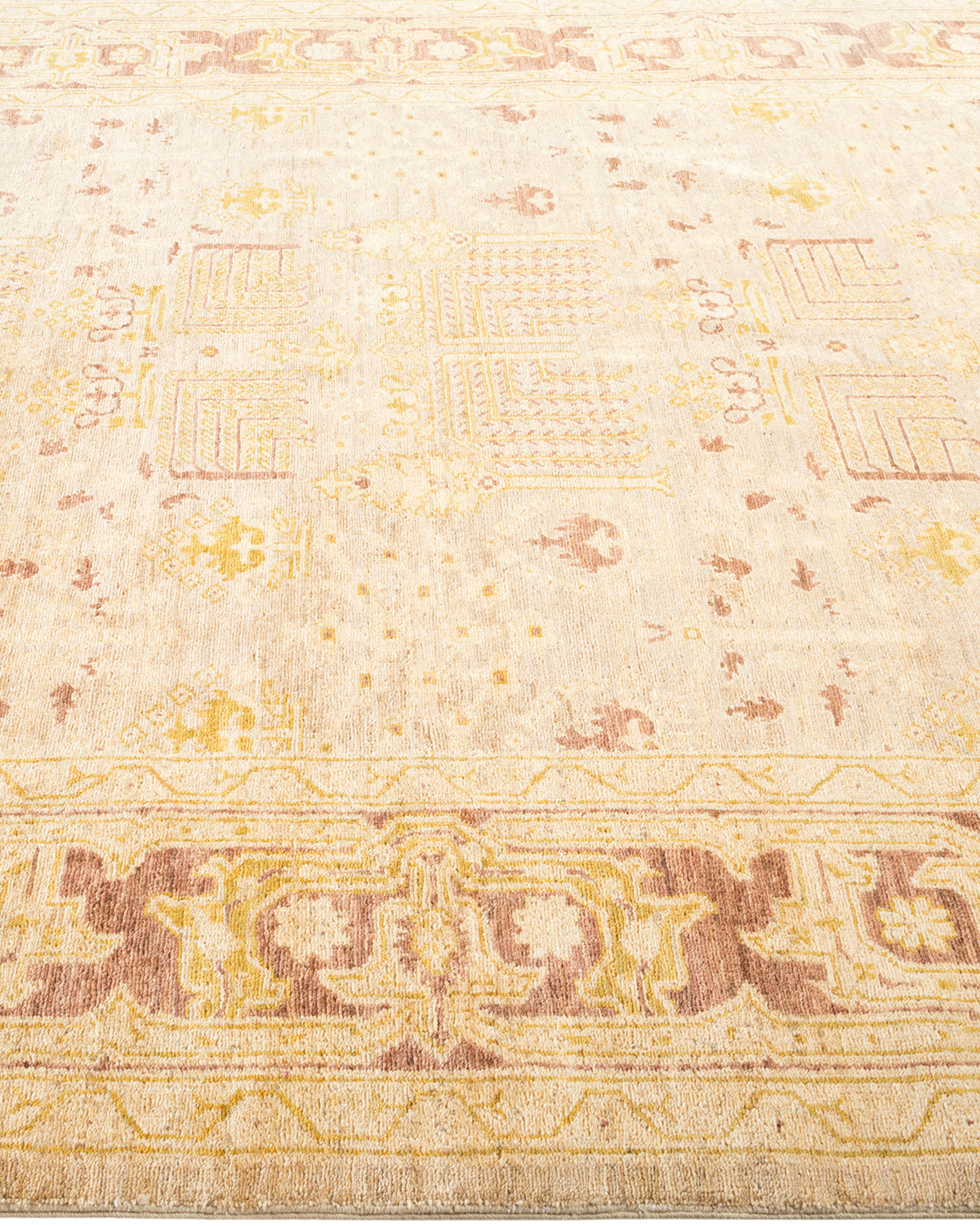 Eclectic, One-of-a-Kind Hand-Knotted Area Rug - Ivory, 6' 2" x 9' 1"