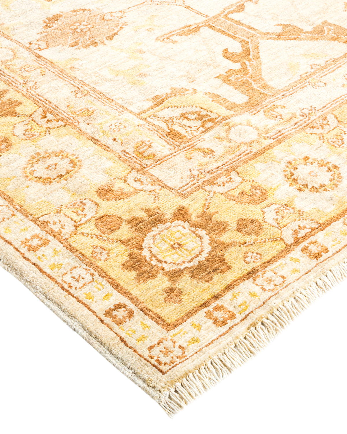 Eclectic, One-of-a-Kind Hand-Knotted Area Rug - Ivory, 6' 3" x 9' 0"