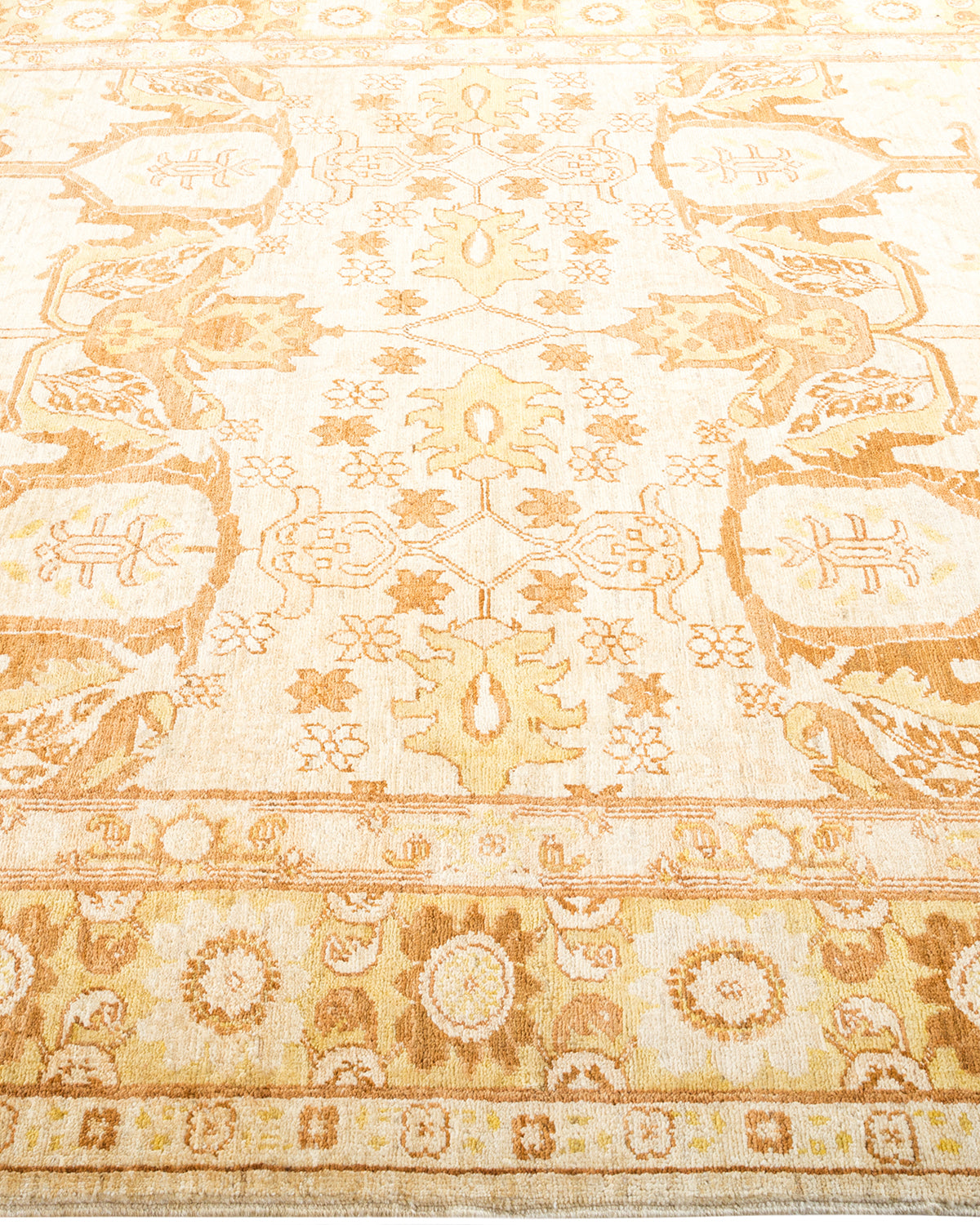 Eclectic, One-of-a-Kind Hand-Knotted Area Rug - Ivory, 6' 3" x 9' 0"