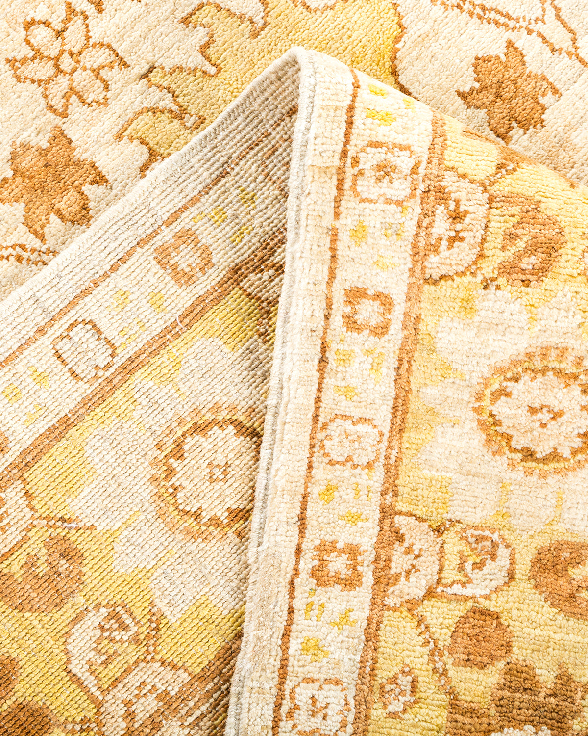 Eclectic, One-of-a-Kind Hand-Knotted Area Rug - Ivory, 6' 3" x 9' 0"