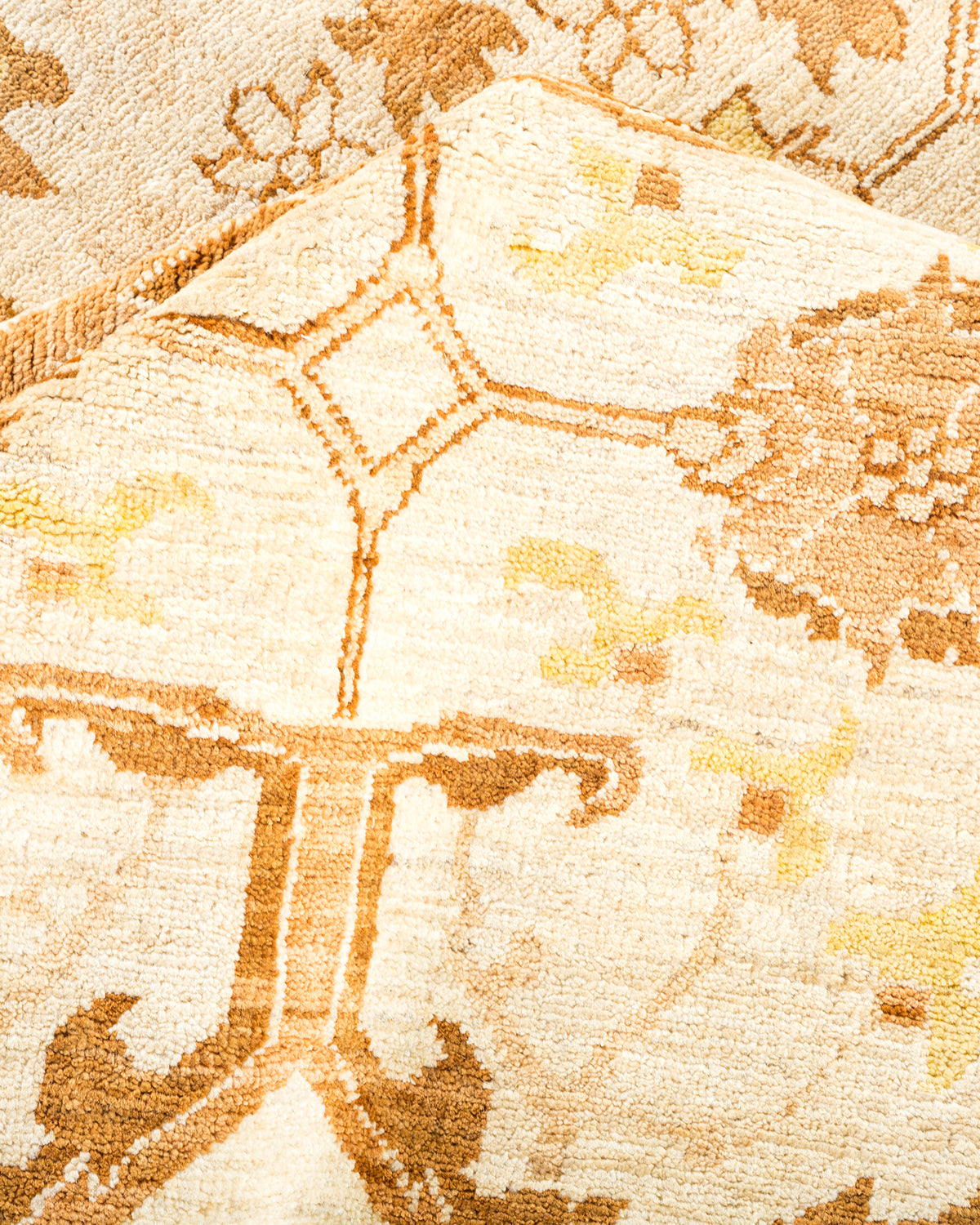 Eclectic, One-of-a-Kind Hand-Knotted Area Rug - Ivory, 6' 3" x 9' 0"