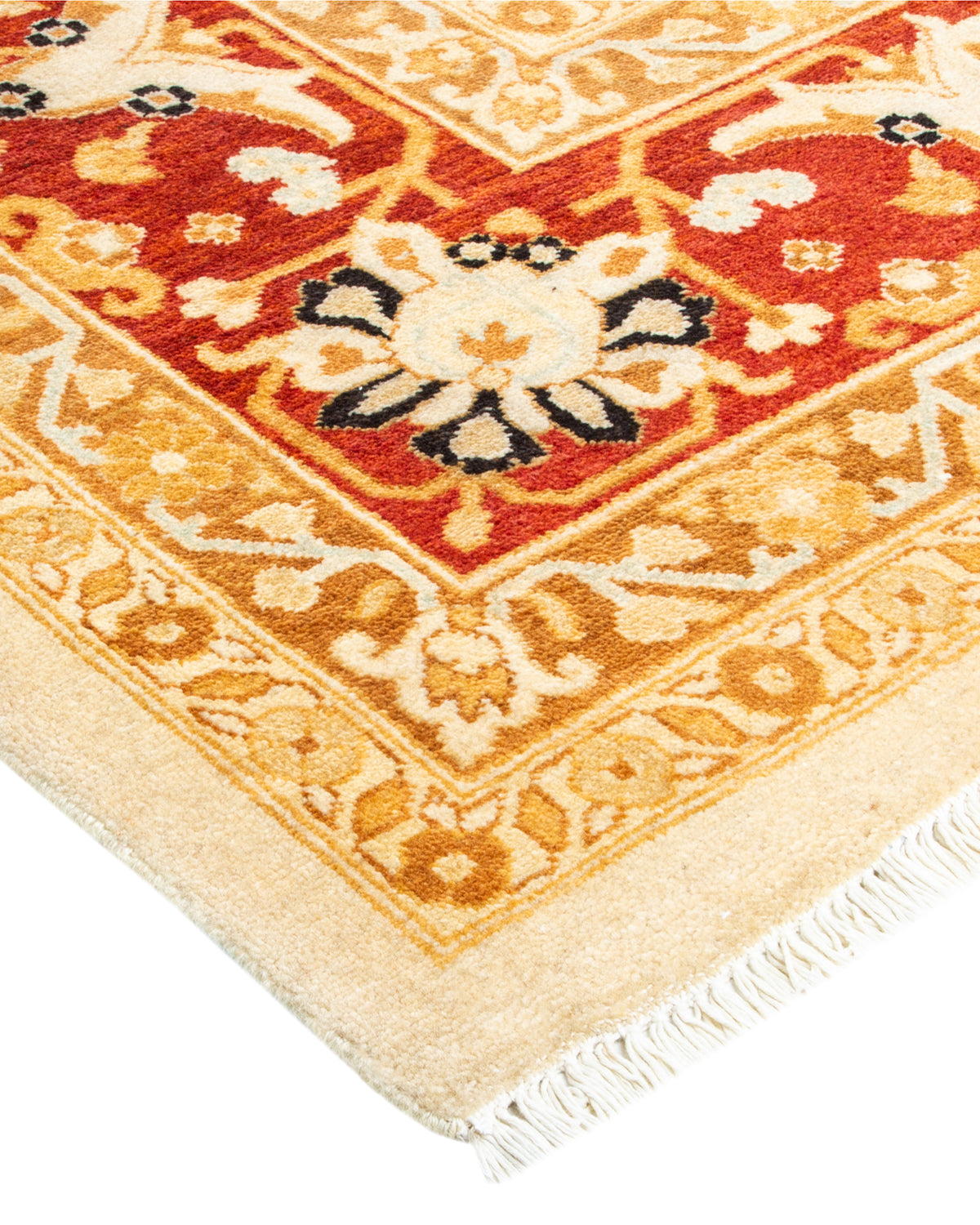 Eclectic, One-of-a-Kind Hand-Knotted Area Rug - Ivory, 9' 1" x 12' 4"