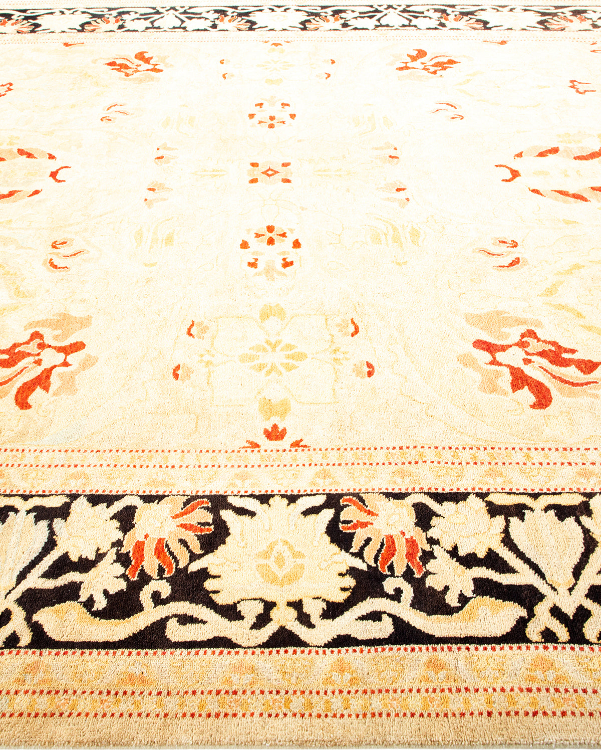 Eclectic, One-of-a-Kind Hand-Knotted Area Rug - Ivory, 8' 1" x 9' 10"