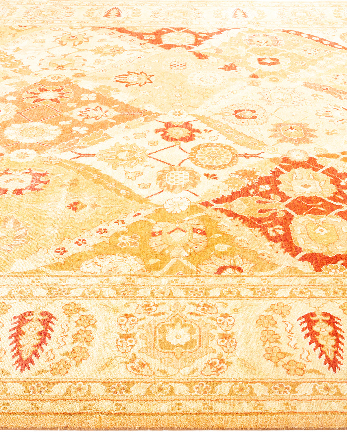 Eclectic, One-of-a-Kind Hand-Knotted Area Rug - Yellow, 8' 2" x 10' 5"