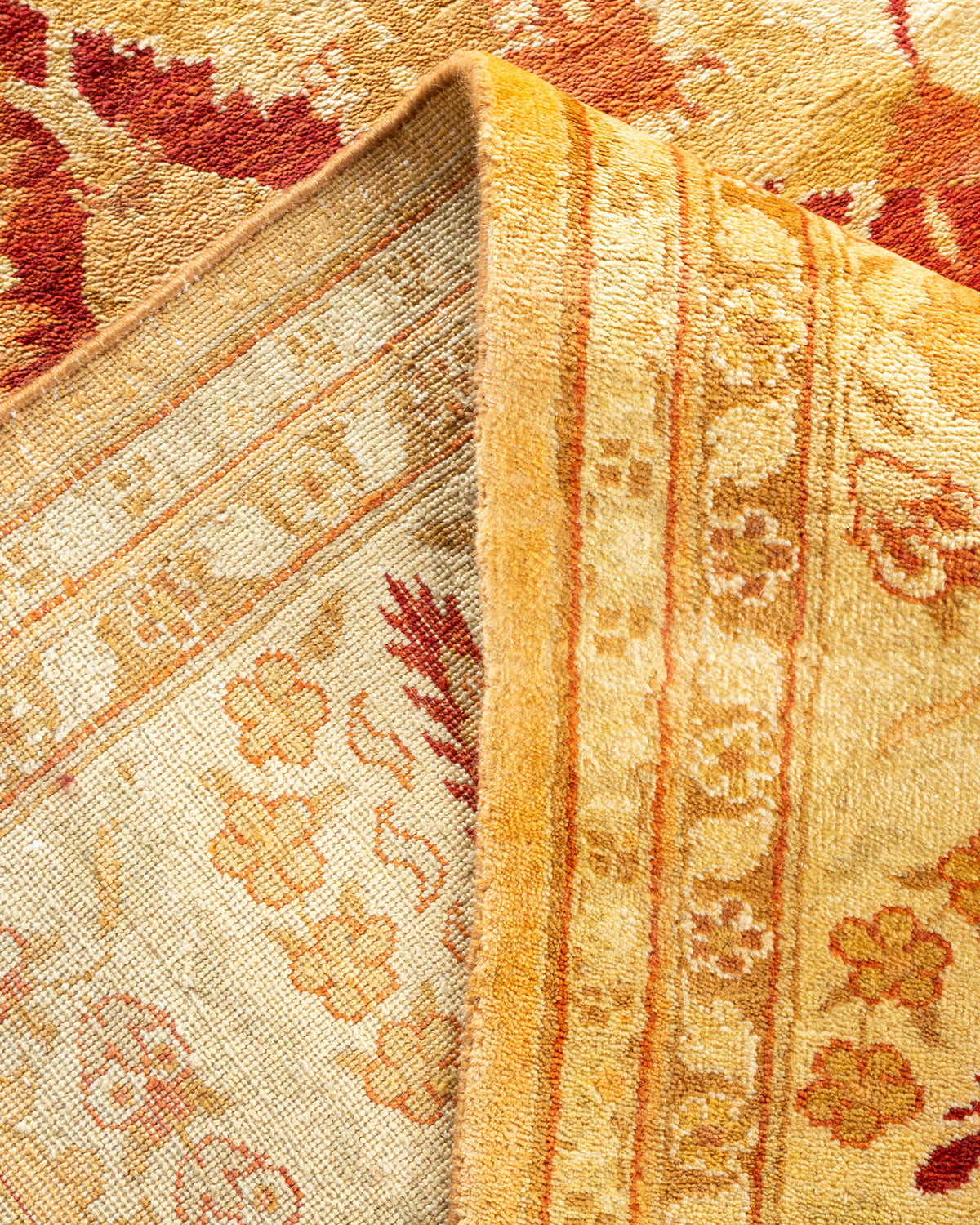 Eclectic, One-of-a-Kind Hand-Knotted Area Rug - Yellow, 8' 2" x 10' 5"