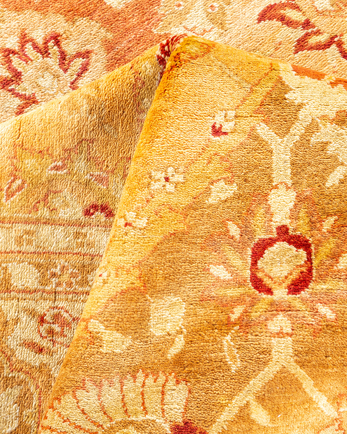Eclectic, One-of-a-Kind Hand-Knotted Area Rug - Yellow, 8' 2" x 10' 5"