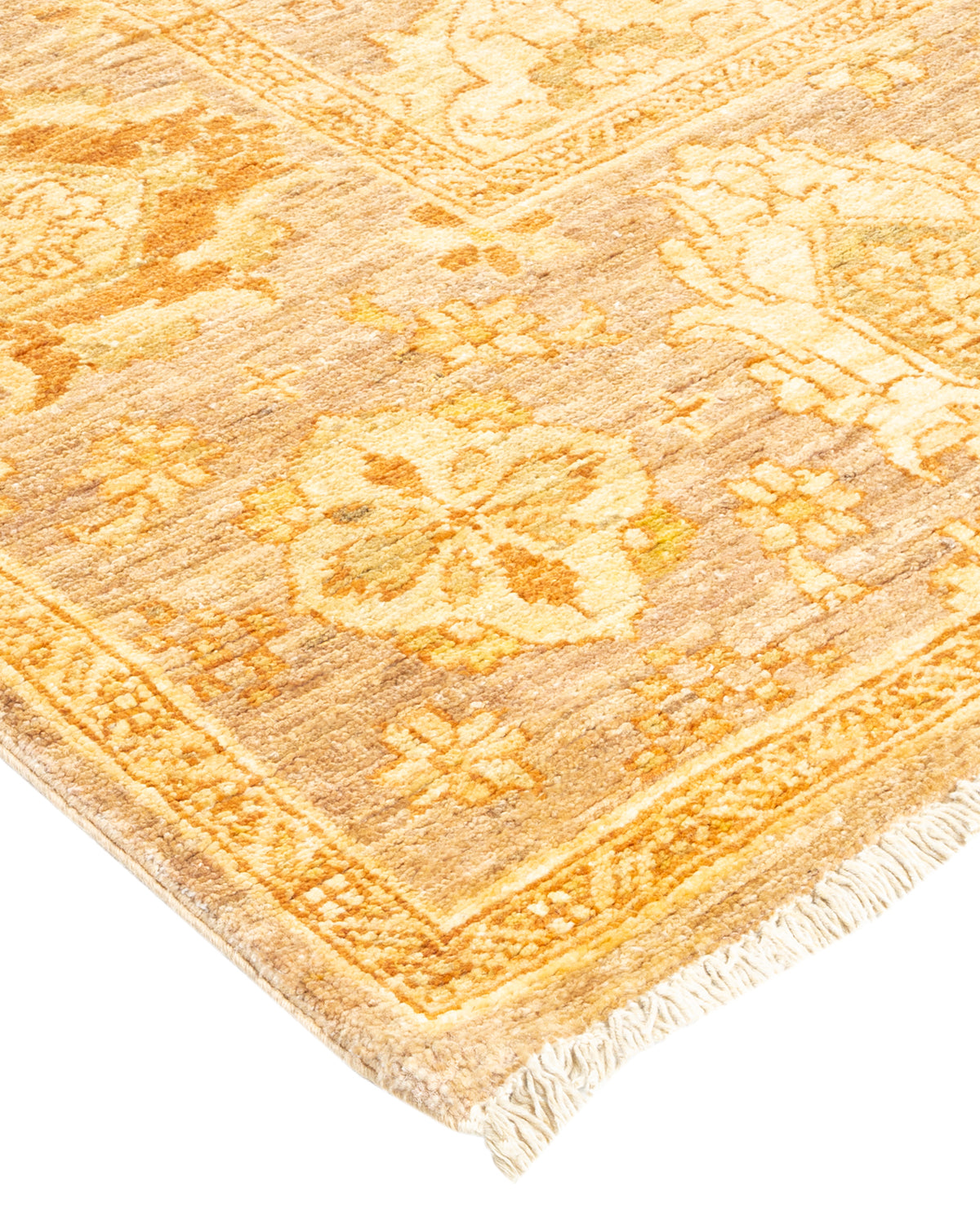 Eclectic, One-of-a-Kind Hand-Knotted Area Rug - Yellow, 8' 0" x 10' 6"