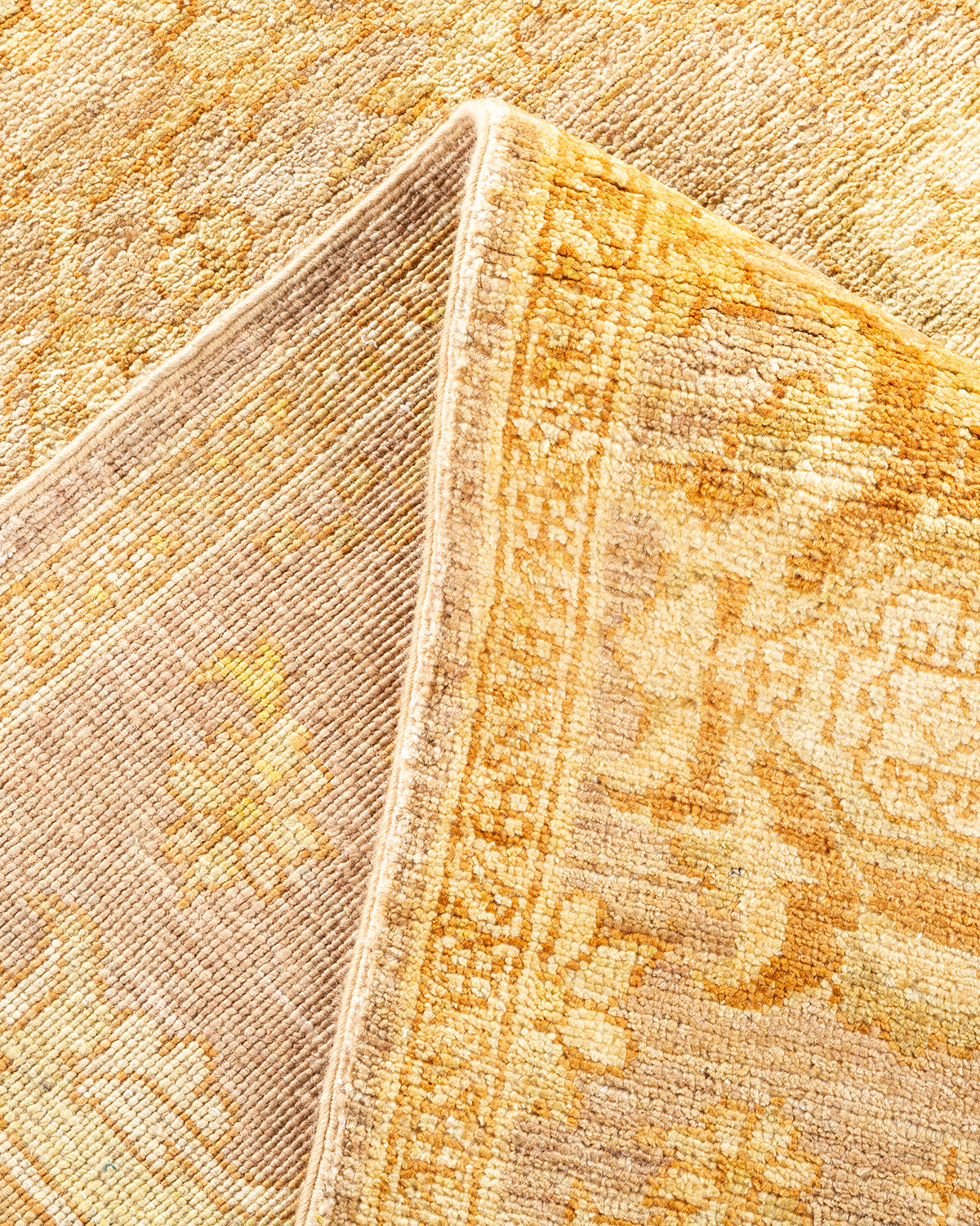 Eclectic, One-of-a-Kind Hand-Knotted Area Rug - Yellow, 8' 0" x 10' 6"