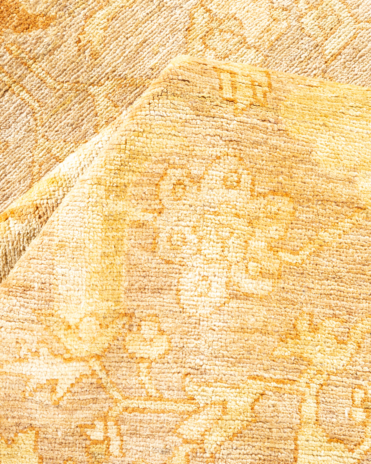 Eclectic, One-of-a-Kind Hand-Knotted Area Rug - Yellow, 8' 0" x 10' 6"