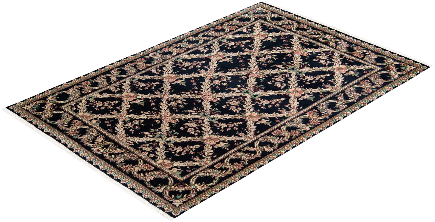 Mogul, One-of-a-Kind Hand-Knotted Area Rug - Black, 5' 10" x 8' 9"