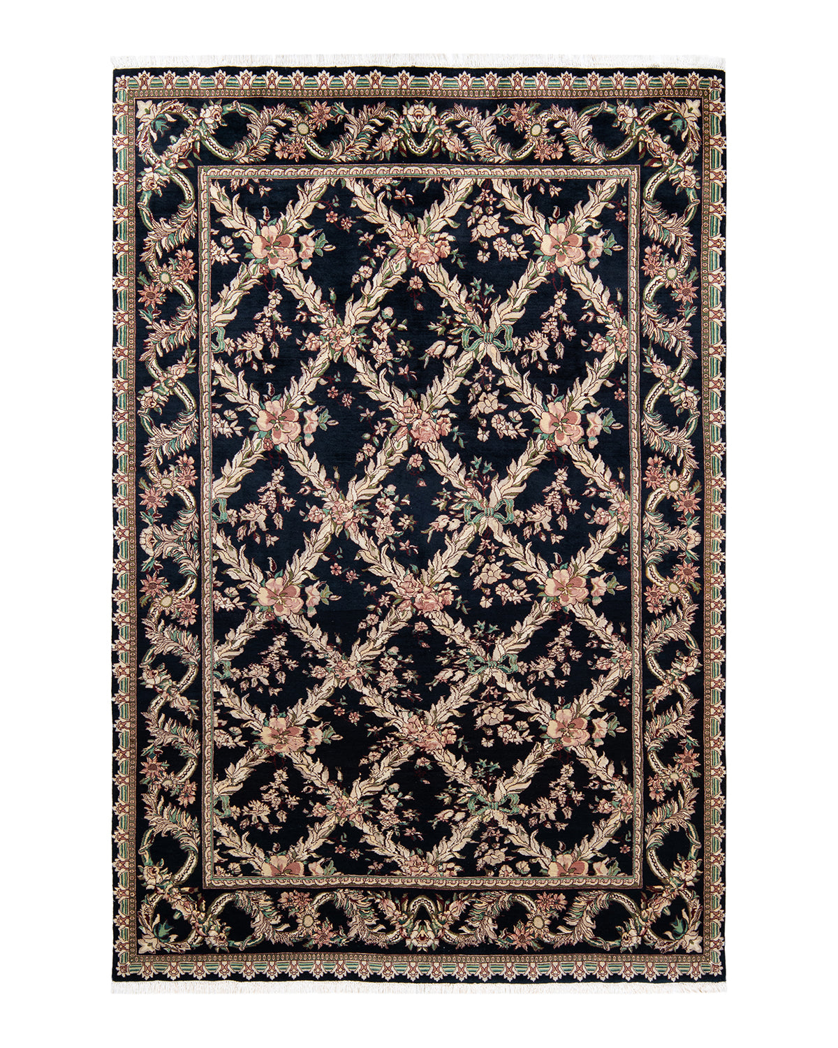Mogul, One-of-a-Kind Hand-Knotted Area Rug - Black, 5' 10" x 8' 9"