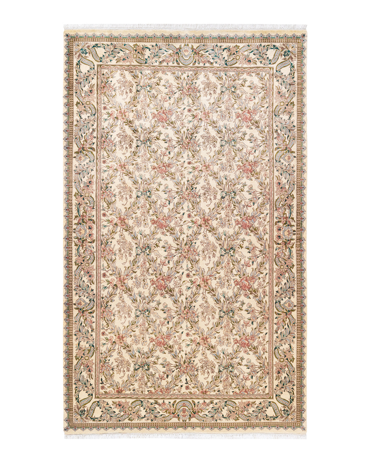 Mogul, One-of-a-Kind Hand-Knotted Area Rug - Ivory, 5' 1" x 8' 5"