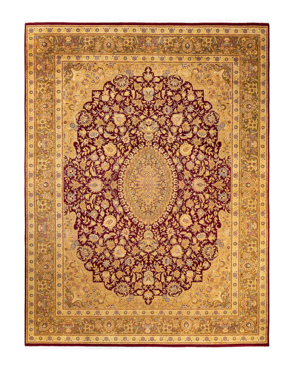 Mogul, One-of-a-Kind Hand-Knotted Area Rug - Red, 9' 1" x 12' 3"