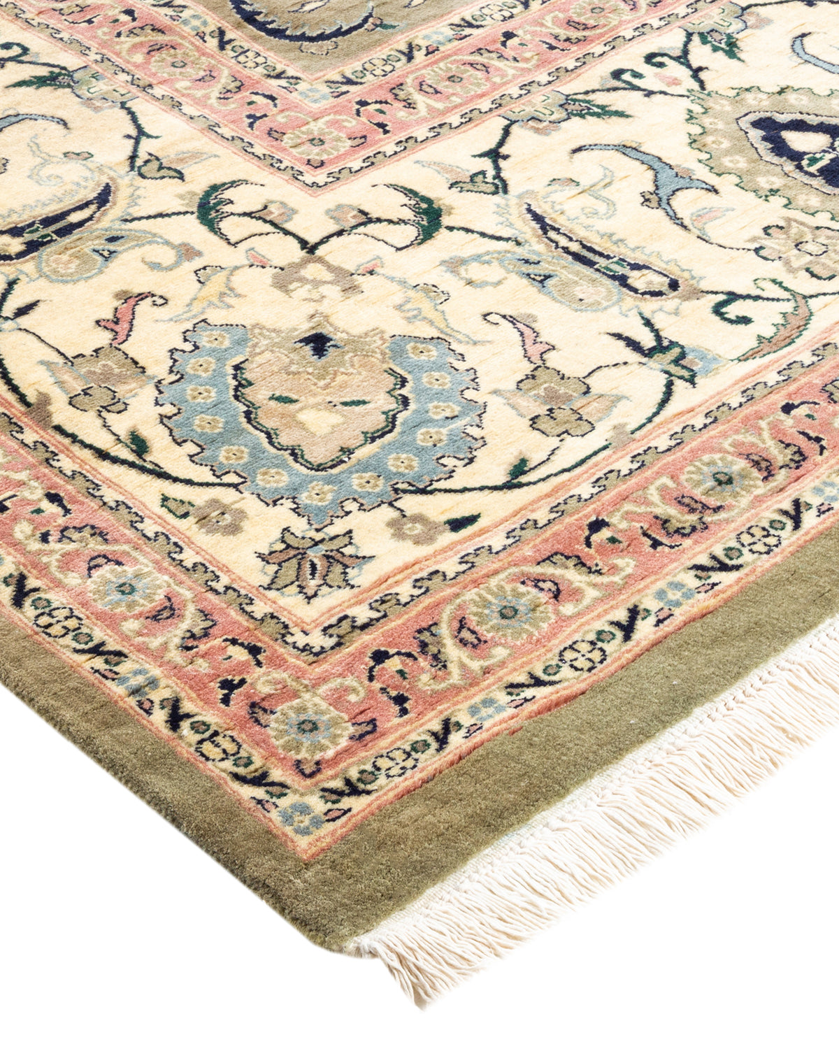 Mogul, One-of-a-Kind Hand-Knotted Area Rug - Green, 9' 2" x 12' 9"