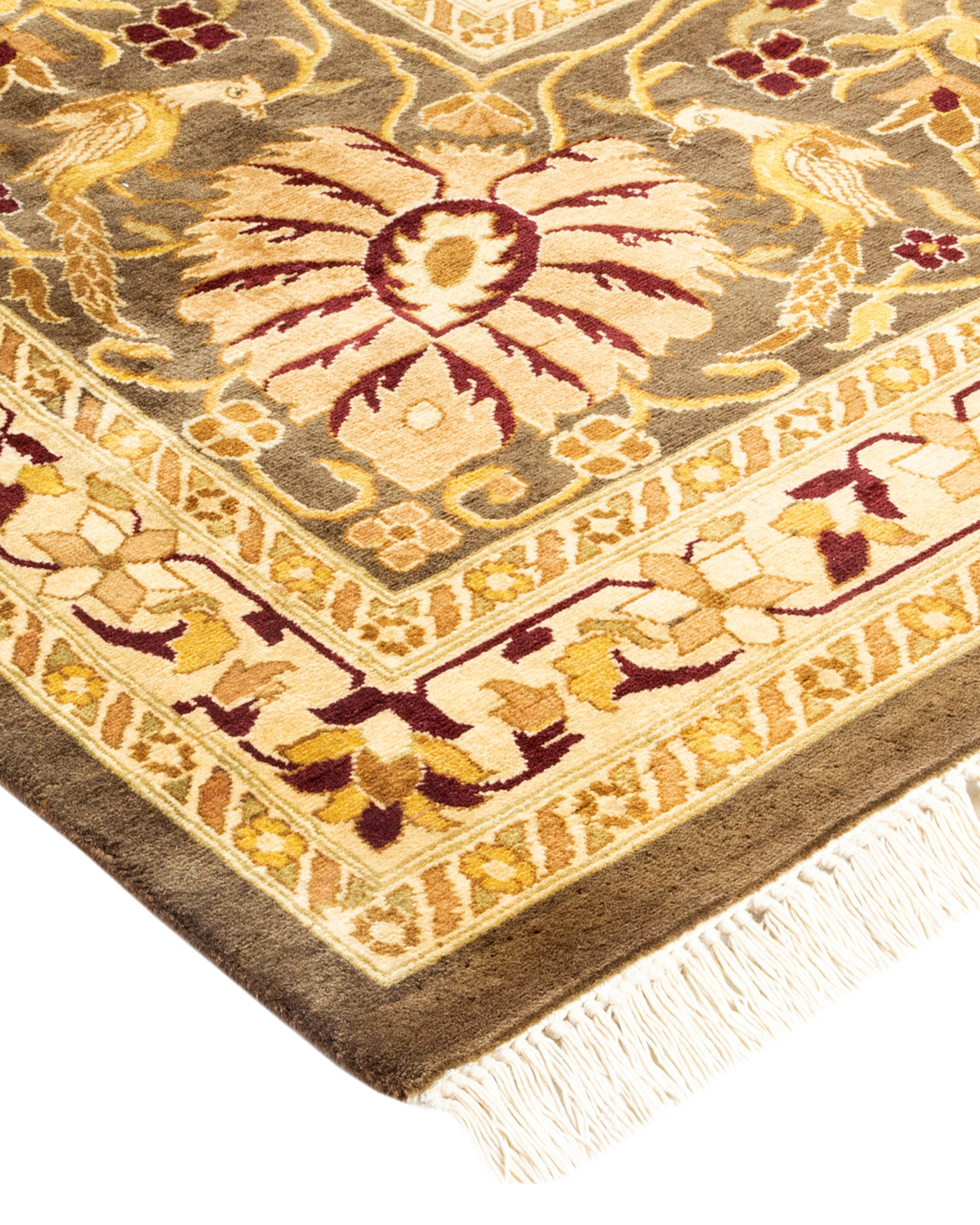 Mogul, One-of-a-Kind Hand-Knotted Area Rug - Brown, 9' 0" x 12' 1"