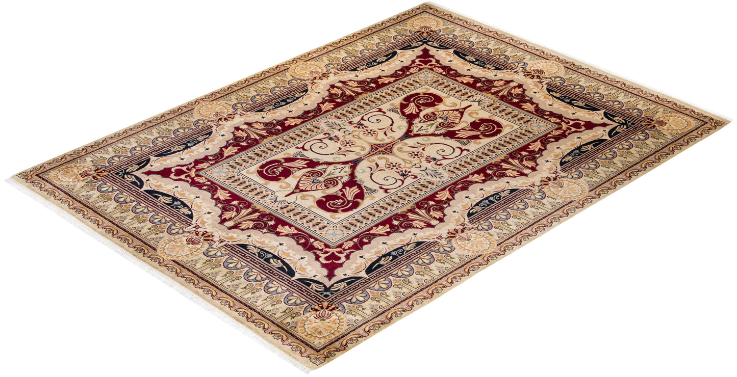 Mogul, One-of-a-Kind Hand-Knotted Area Rug - Ivory, 8' 10" x 12' 3"