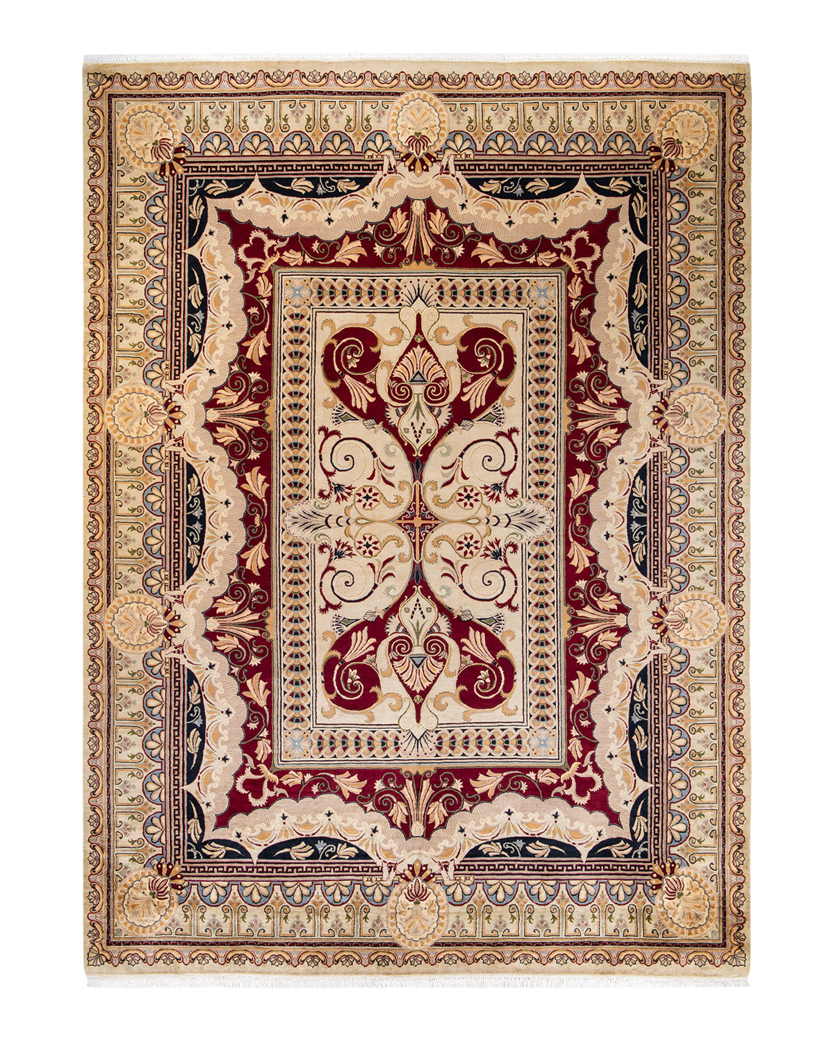 Mogul, One-of-a-Kind Hand-Knotted Area Rug - Ivory, 8' 10" x 12' 3"