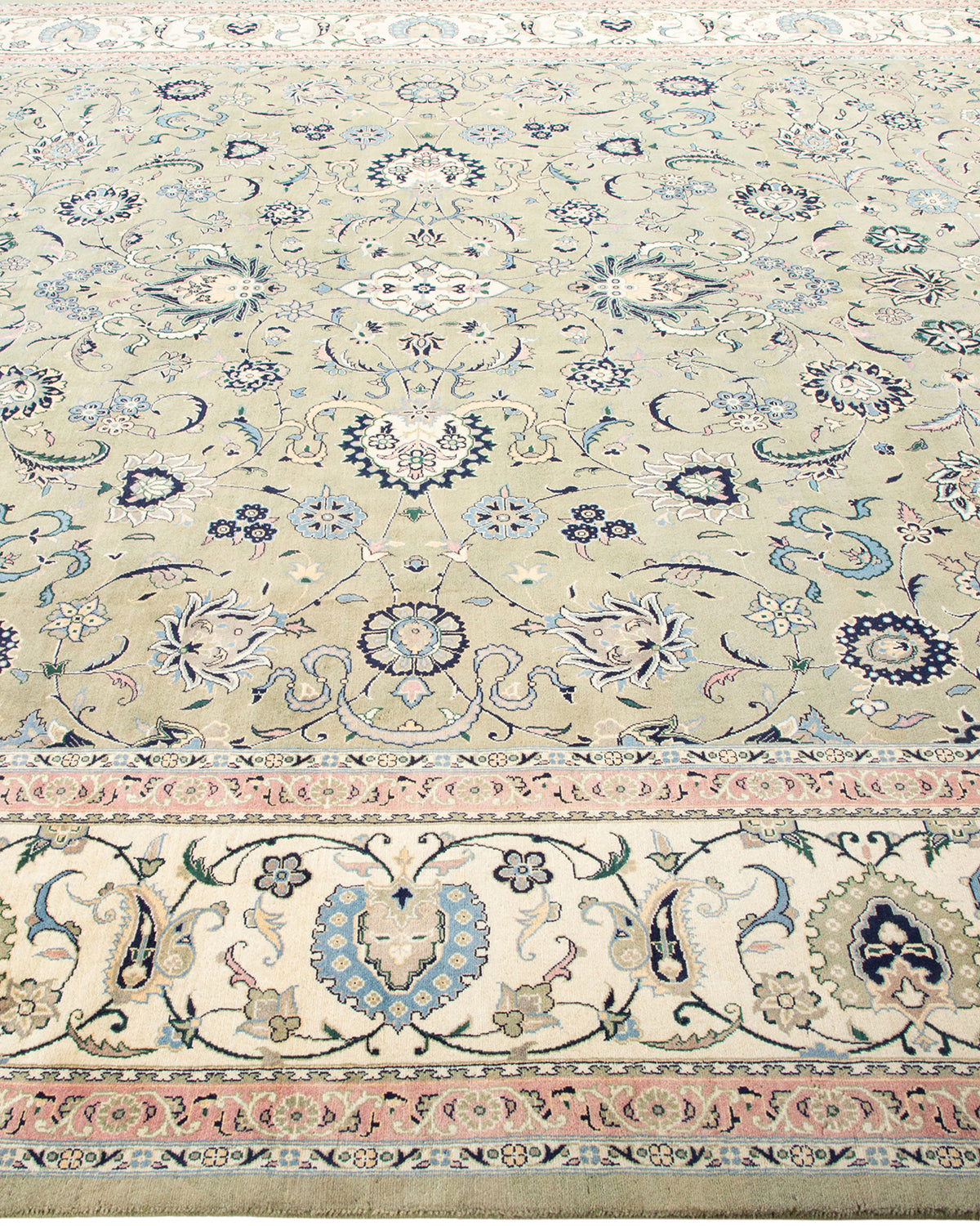 Mogul, One-of-a-Kind Hand-Knotted Area Rug - Green, 9' 2" x 11' 8"