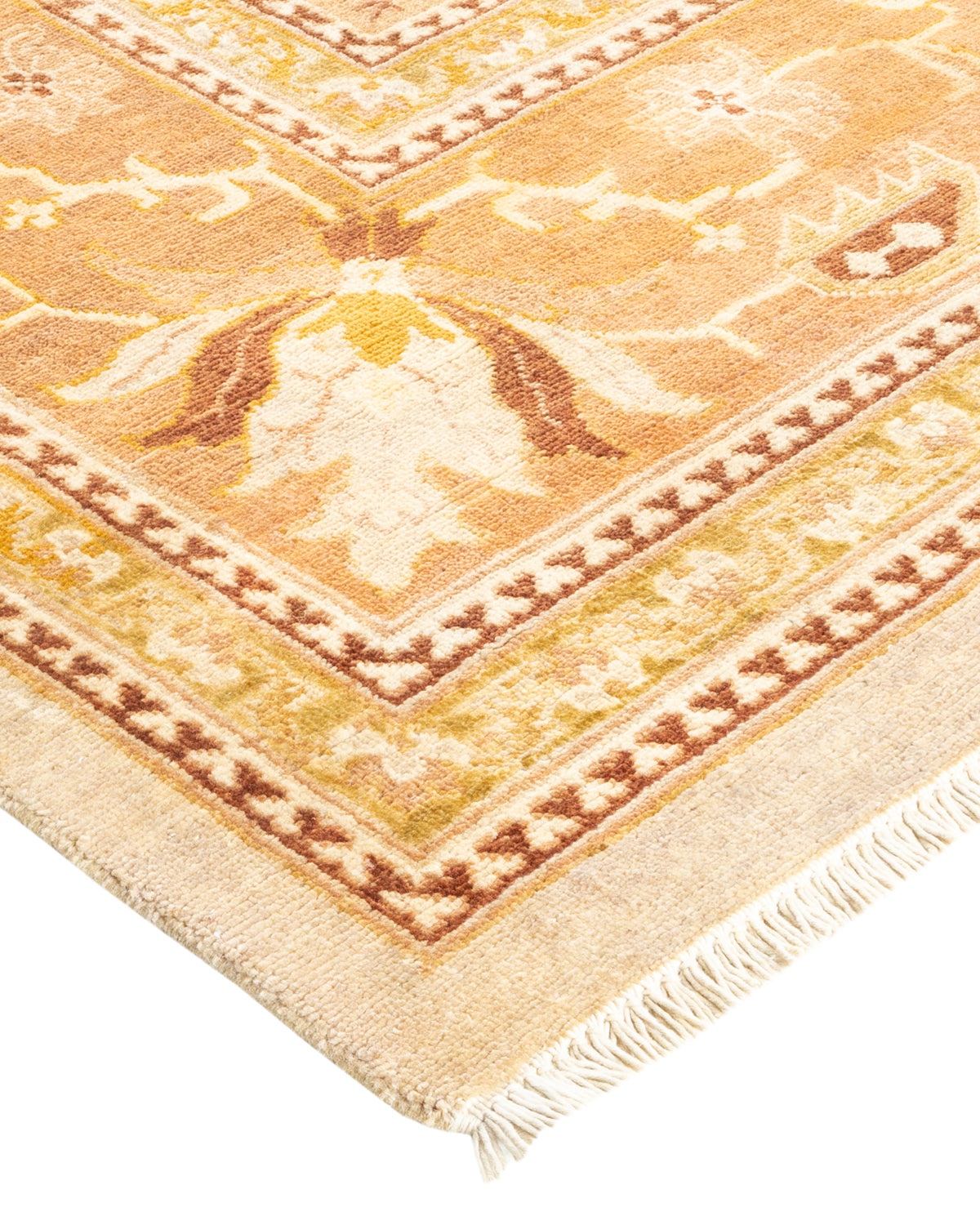 Eclectic, One-of-a-Kind Hand-Knotted Area Rug - Ivory, 8' 1" x 10' 6"