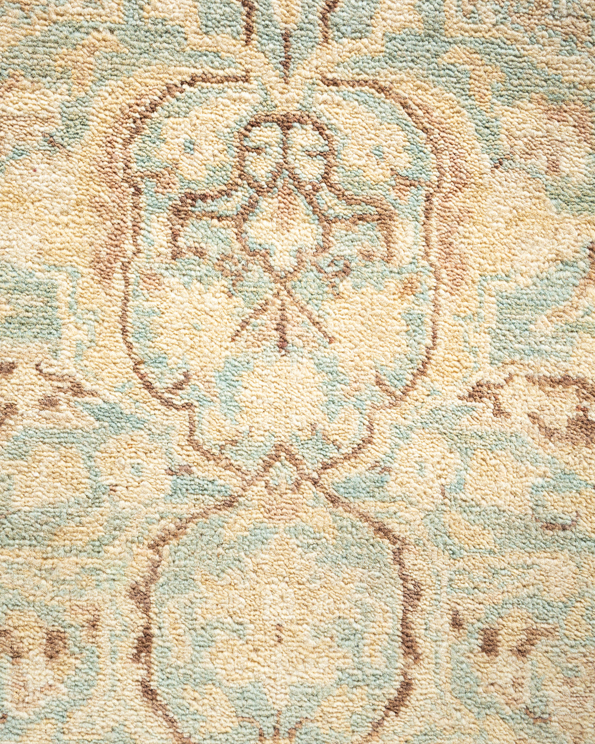 Eclectic, One-of-a-Kind Hand-Knotted Area Rug - Light Blue, 8' 3" x 10' 4"