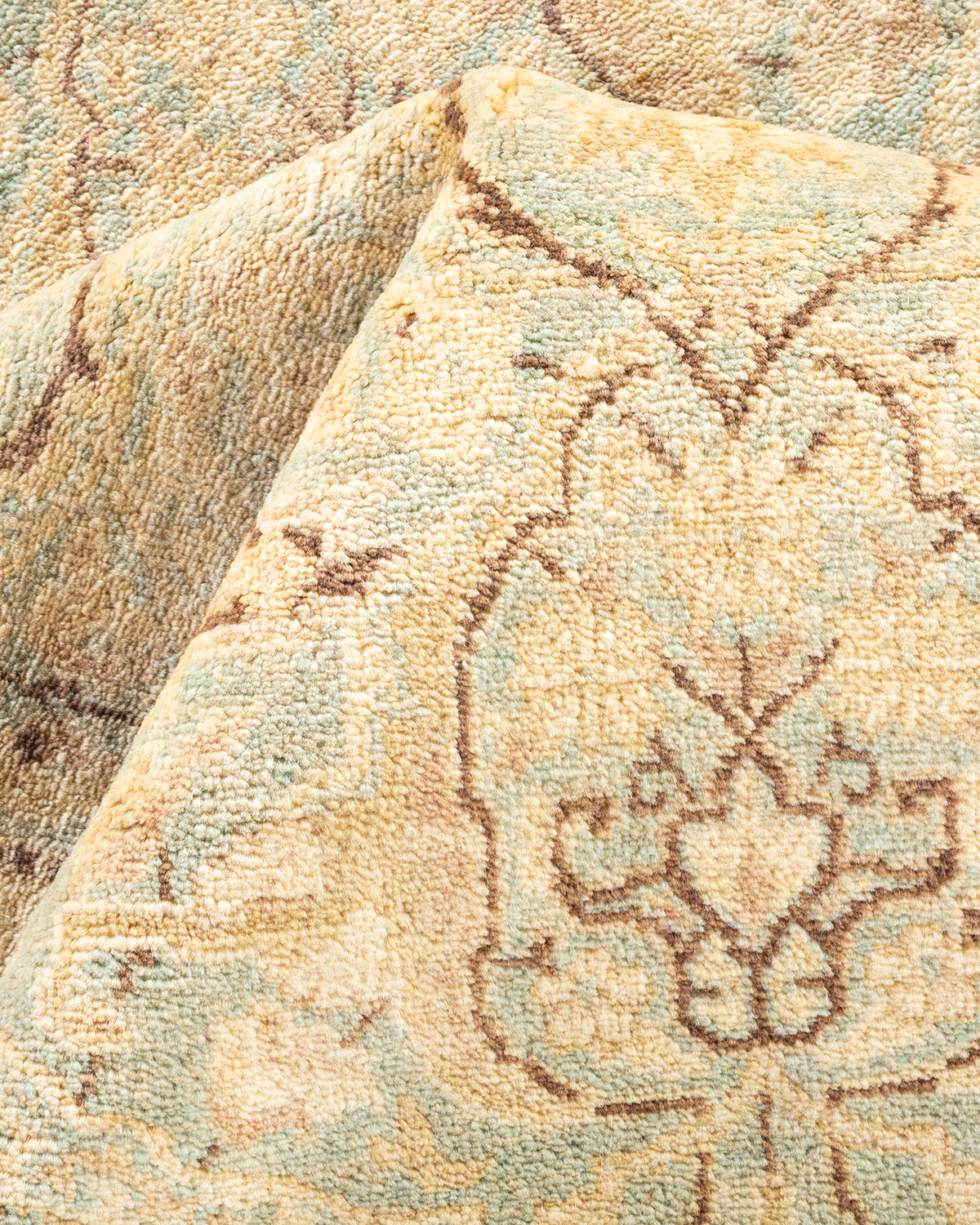 Eclectic, One-of-a-Kind Hand-Knotted Area Rug - Light Blue, 8' 3" x 10' 4"