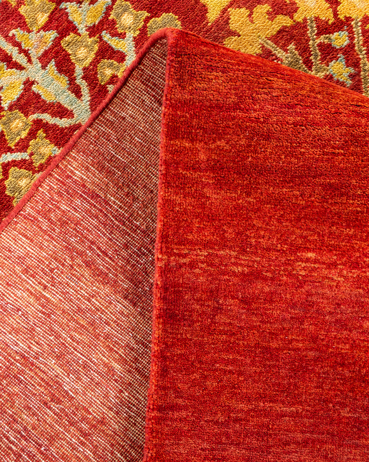 Eclectic, One-of-a-Kind Hand-Knotted Area Rug - Red, 8' 1" x 10' 8"