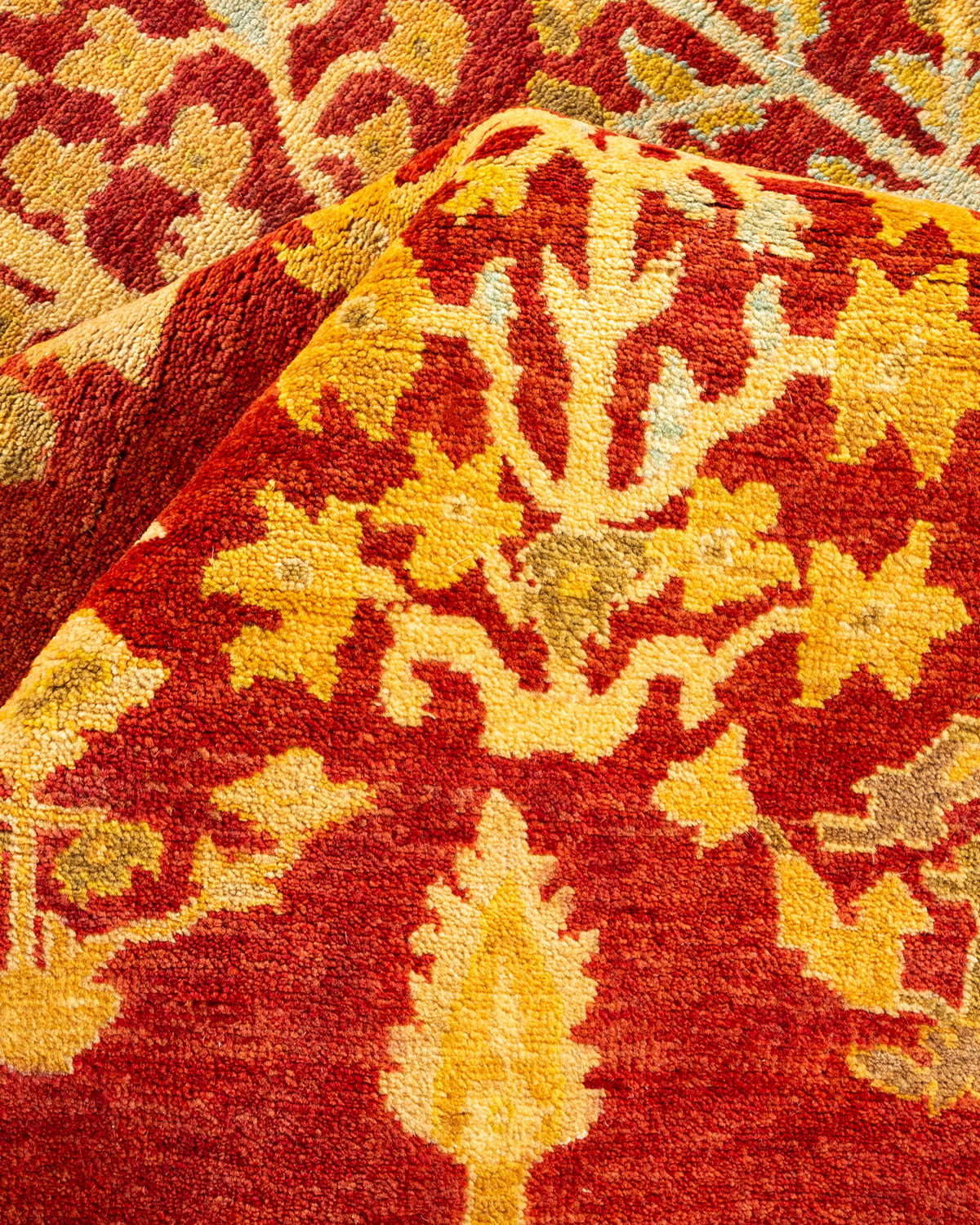 Eclectic, One-of-a-Kind Hand-Knotted Area Rug - Red, 8' 1" x 10' 8"