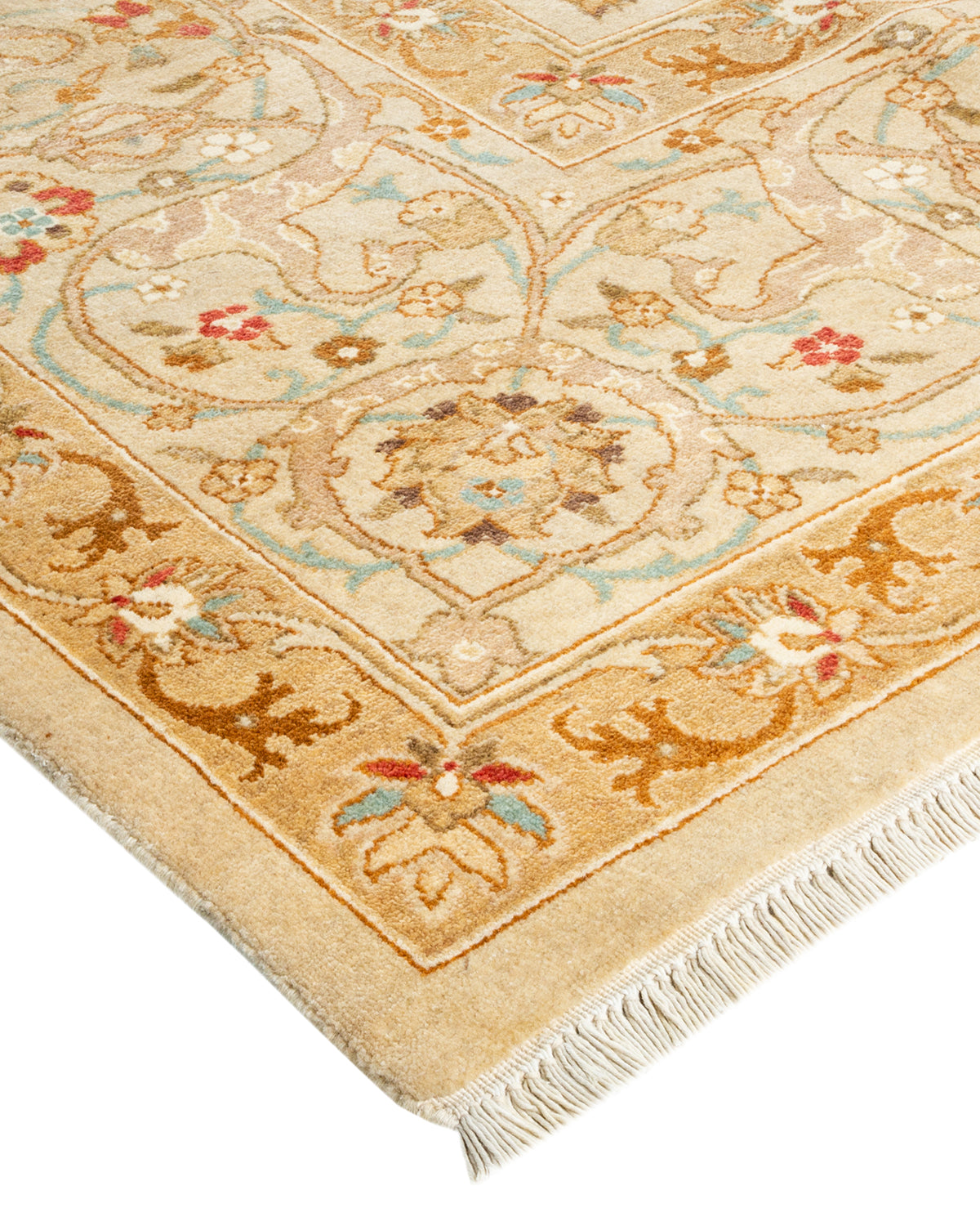 Eclectic, One-of-a-Kind Hand-Knotted Area Rug - Ivory, 9' 2" x 11' 9"