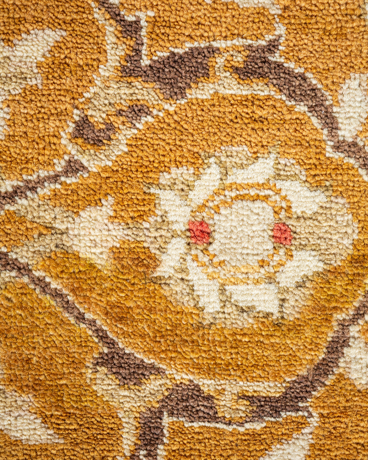 Eclectic, One-of-a-Kind Hand-Knotted Area Rug - Ivory, 9' 2" x 11' 9"