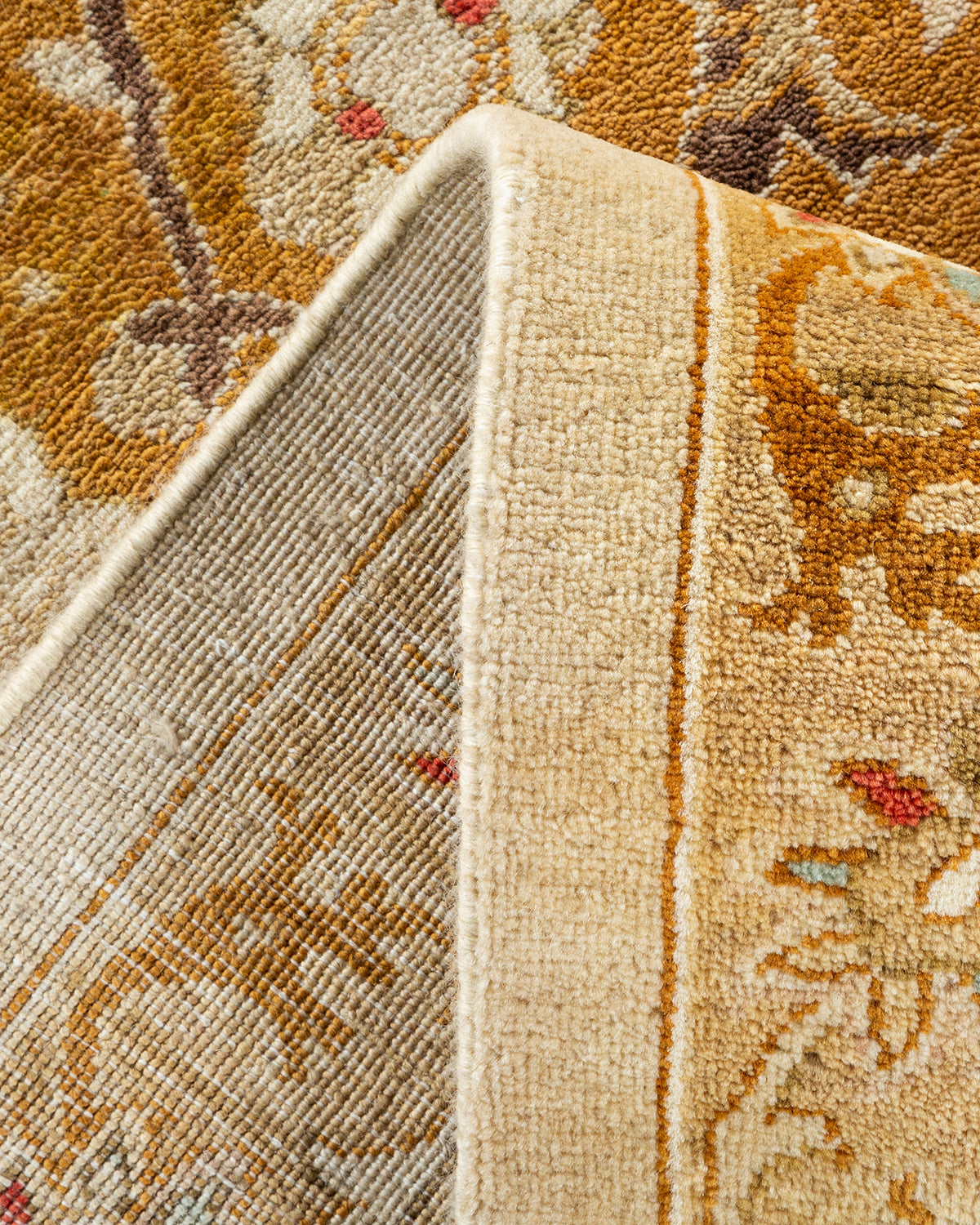 Eclectic, One-of-a-Kind Hand-Knotted Area Rug - Ivory, 9' 2" x 11' 9"