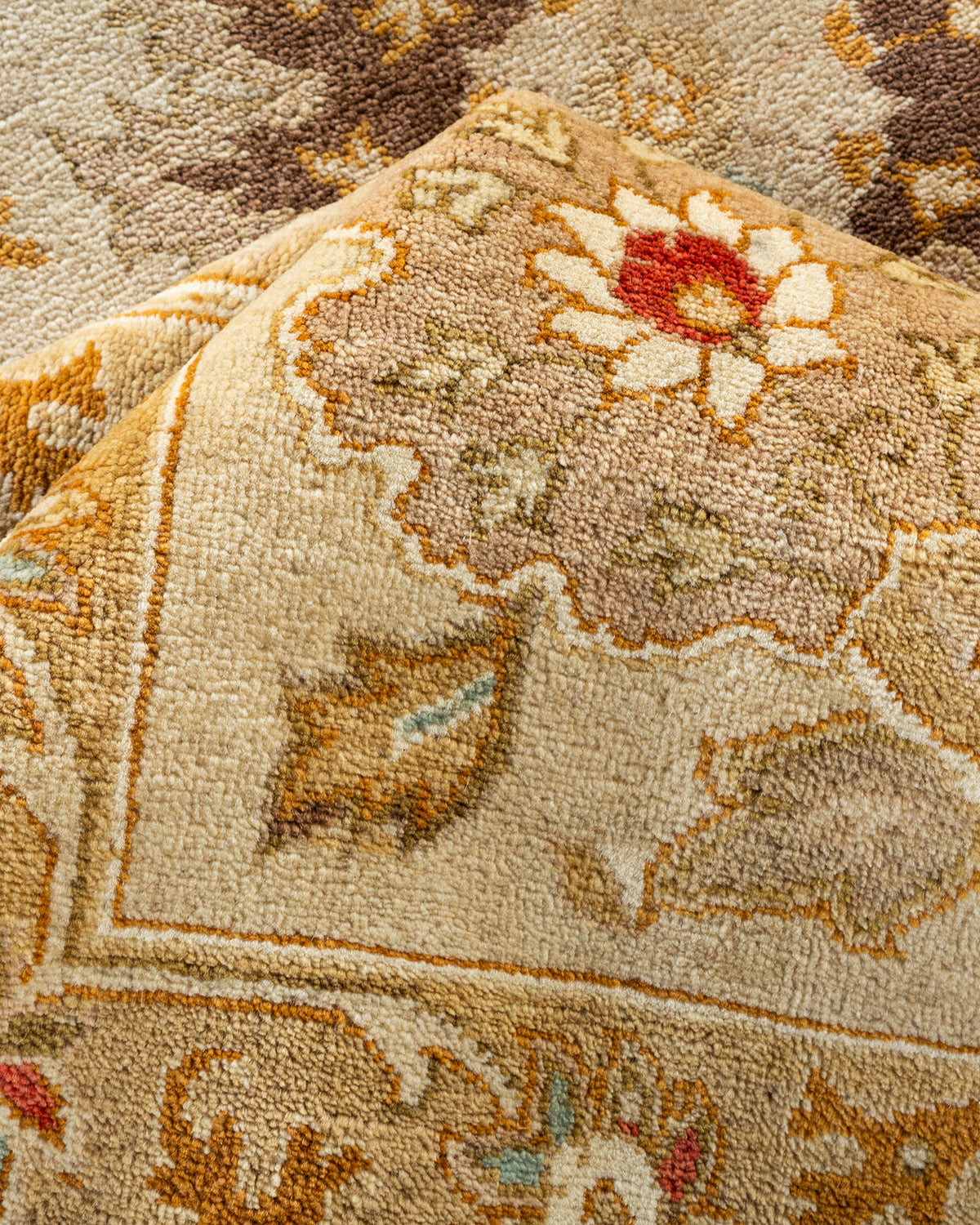 Eclectic, One-of-a-Kind Hand-Knotted Area Rug - Ivory, 9' 2" x 11' 9"