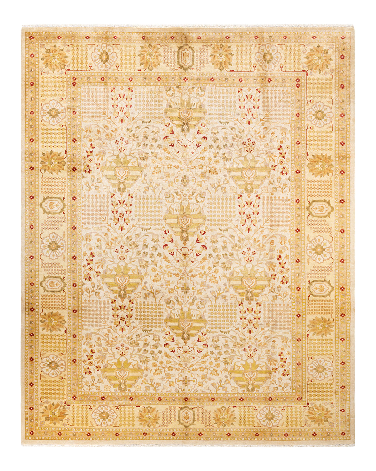 Mogul, One-of-a-Kind Hand-Knotted Area Rug - Ivory, 9' 0" x 11' 10"