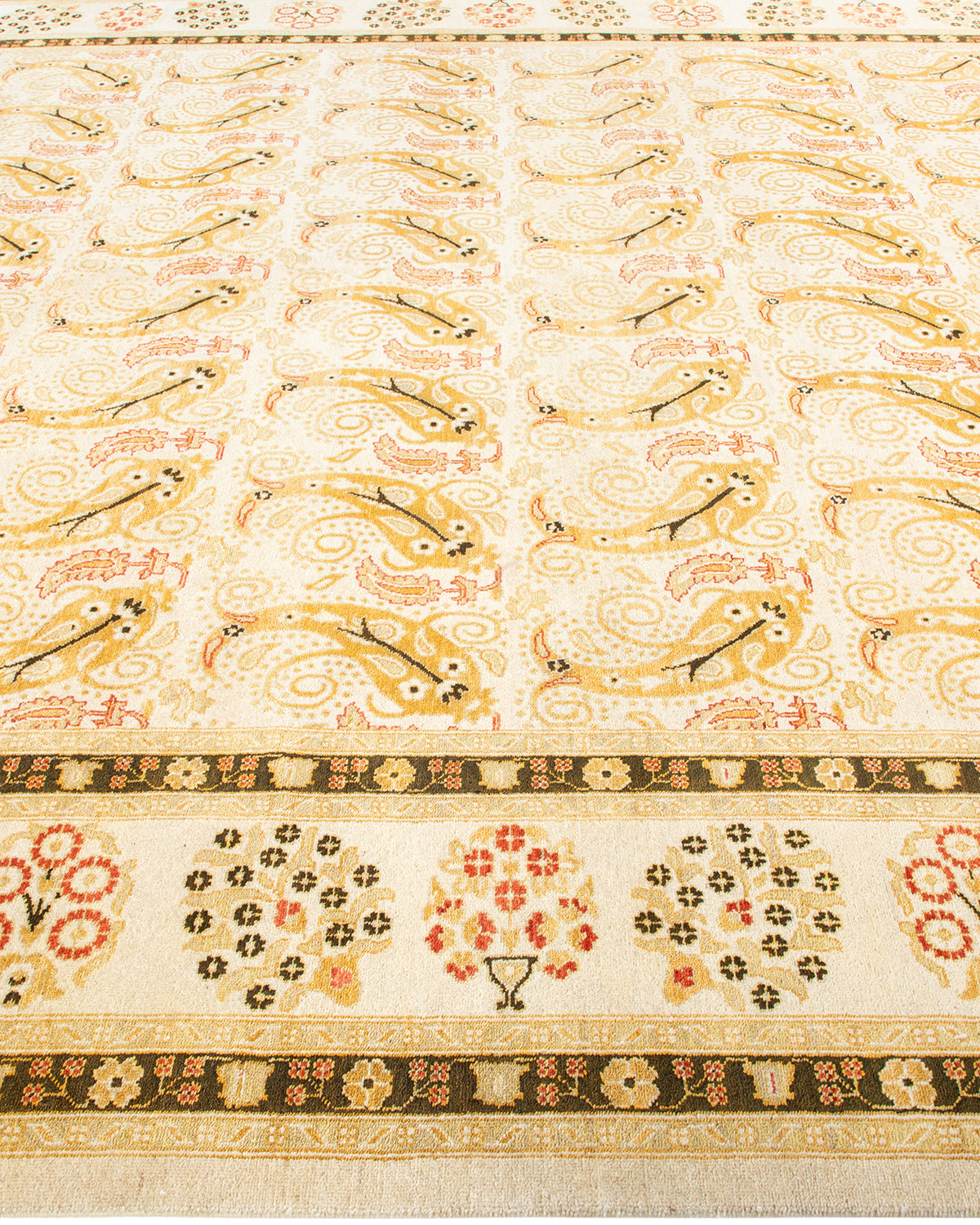 Mogul, One-of-a-Kind Hand-Knotted Area Rug - Ivory, 9' 2" x 12' 1"