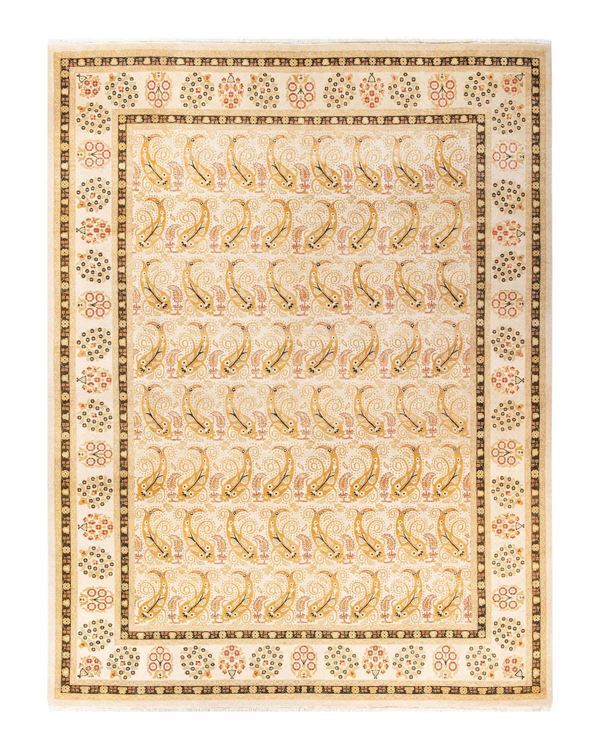 Mogul, One-of-a-Kind Hand-Knotted Area Rug - Ivory, 9' 2" x 12' 1"