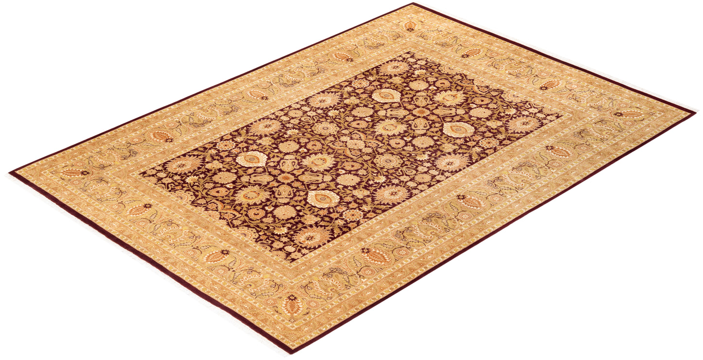 Mogul, One-of-a-Kind Hand-Knotted Area Rug - Red, 6' 1" x 8' 9"