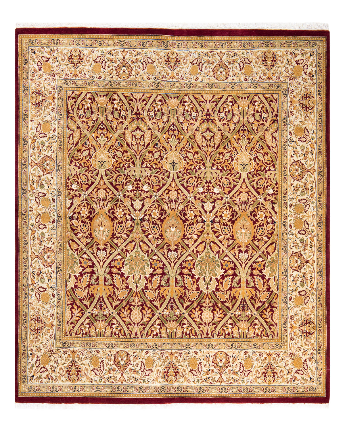 Mogul, One-of-a-Kind Hand-Knotted Area Rug - Red, 6' 0" x 6' 2"