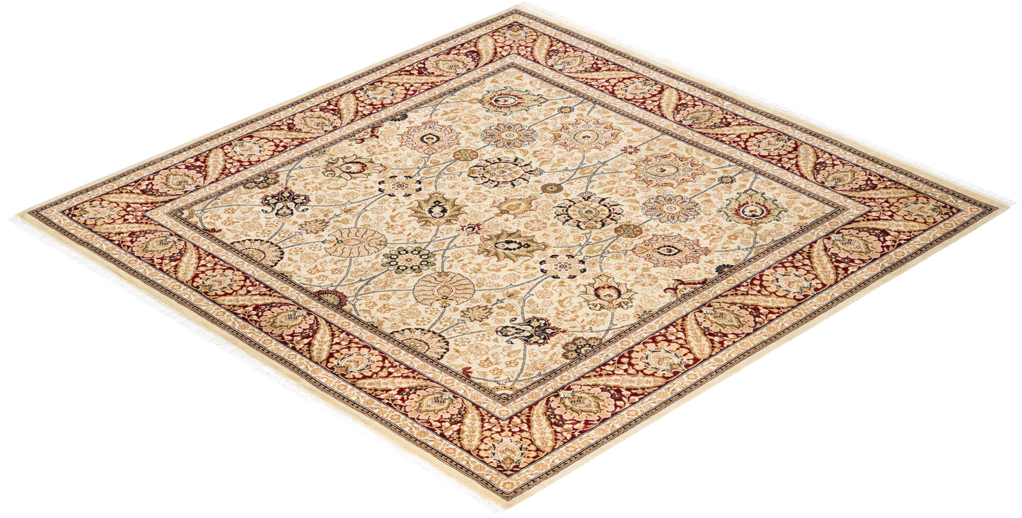 Mogul, One-of-a-Kind Hand-Knotted Area Rug - Ivory, 6' 1" x 6' 4"