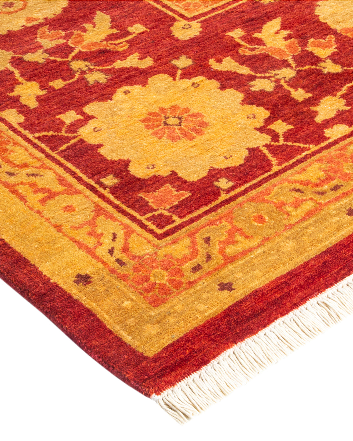 Eclectic, One-of-a-Kind Hand-Knotted Area Rug - Red, 10' 2" x 15' 1"