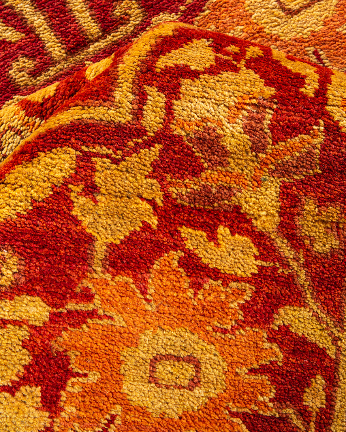Eclectic, One-of-a-Kind Hand-Knotted Area Rug - Red, 10' 2" x 15' 1"