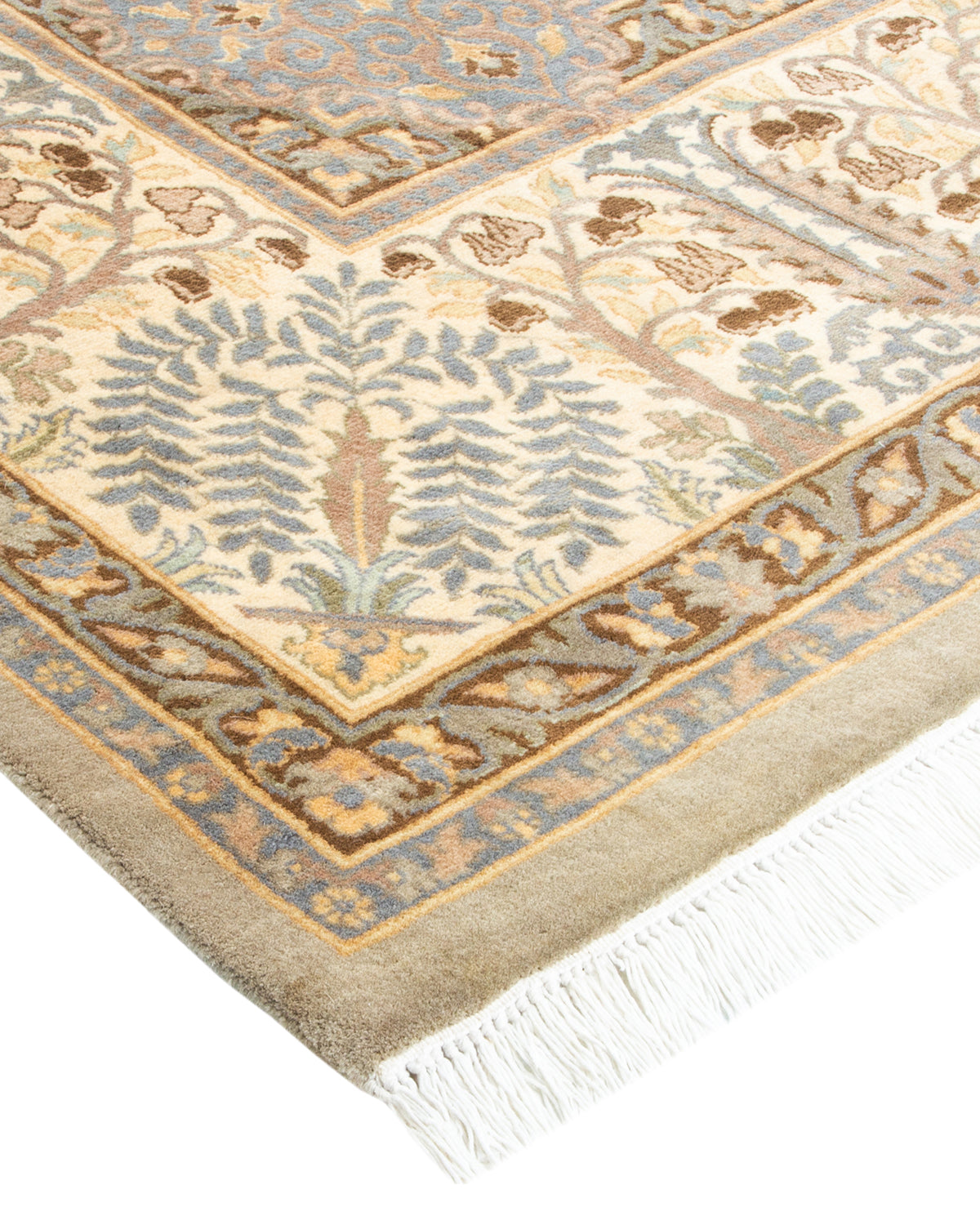 Mogul, One-of-a-Kind Hand-Knotted Area Rug - Light Gray, 9' 1" x 12' 6"
