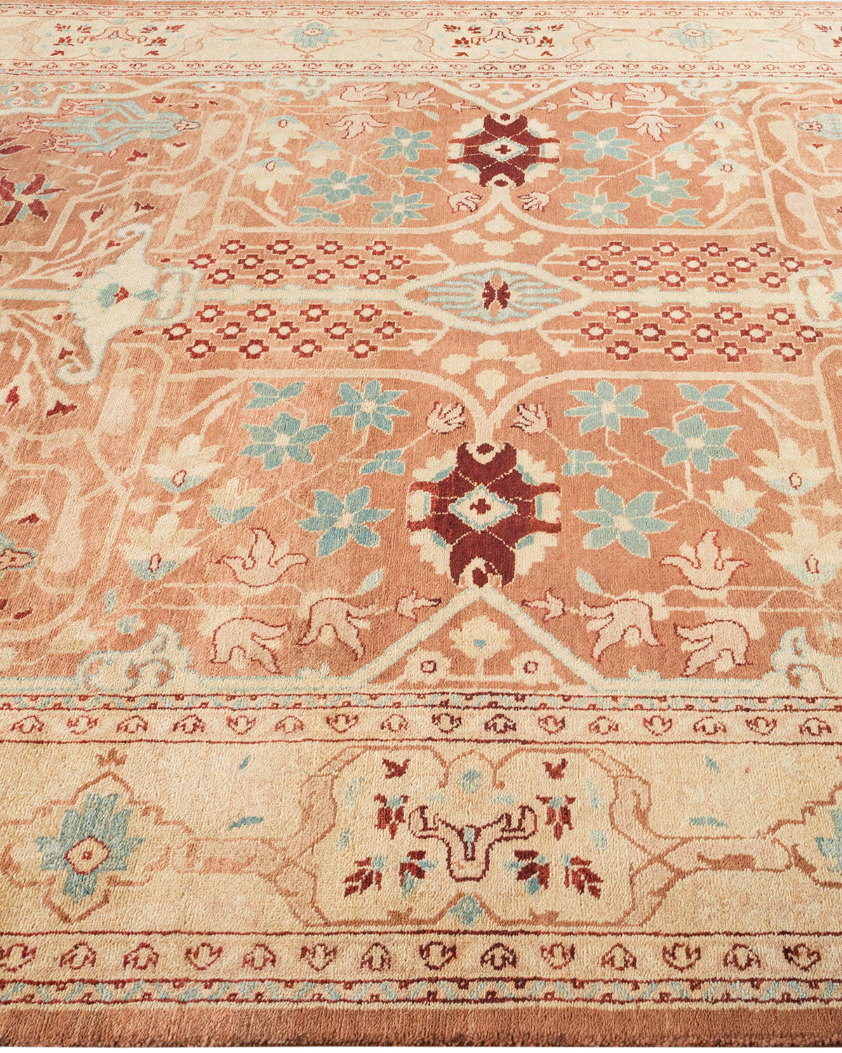 Eclectic, One-of-a-Kind Hand-Knotted Area Rug - Yellow, 6' 3" x 8' 8"