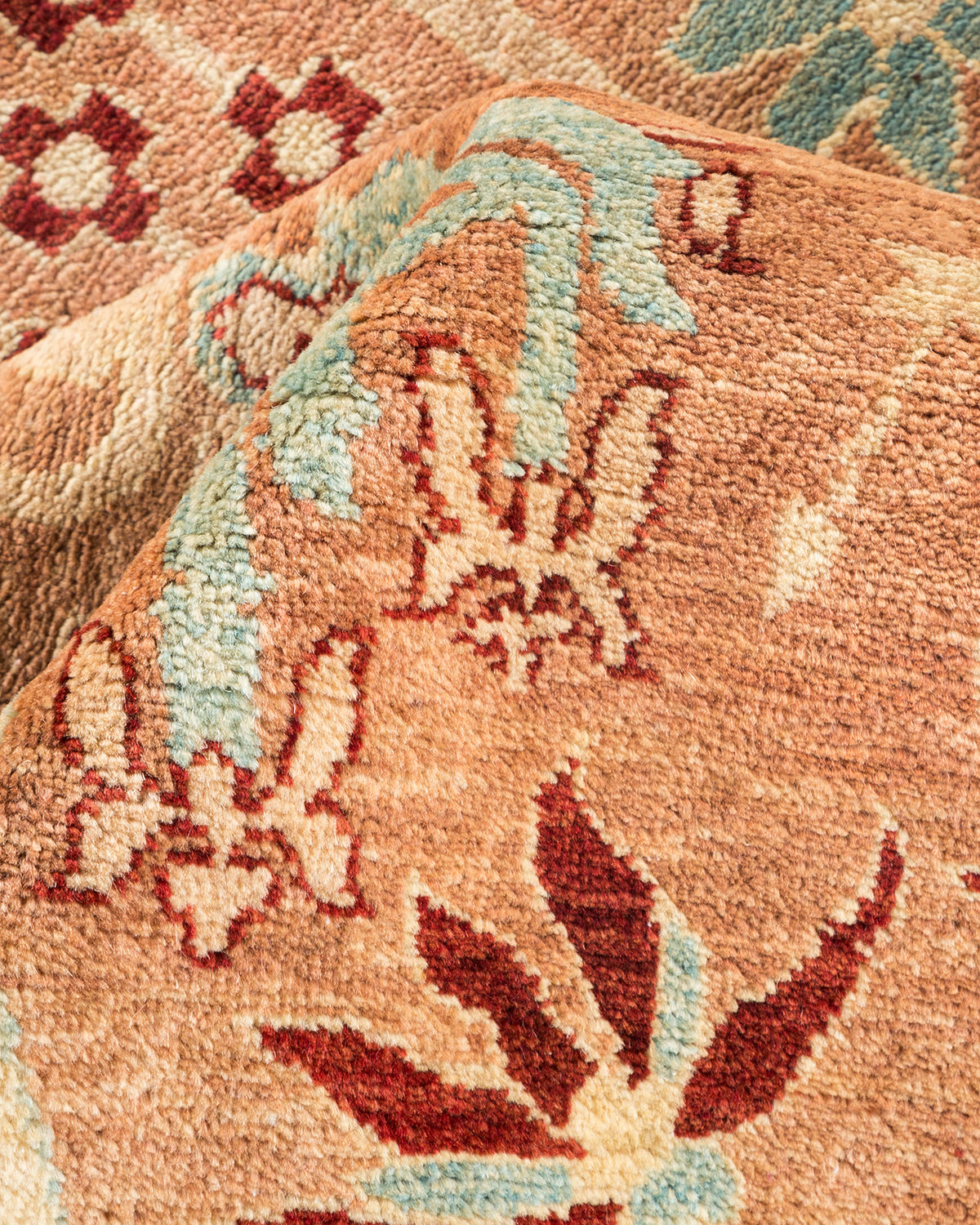 Eclectic, One-of-a-Kind Hand-Knotted Area Rug - Yellow, 6' 3" x 8' 8"