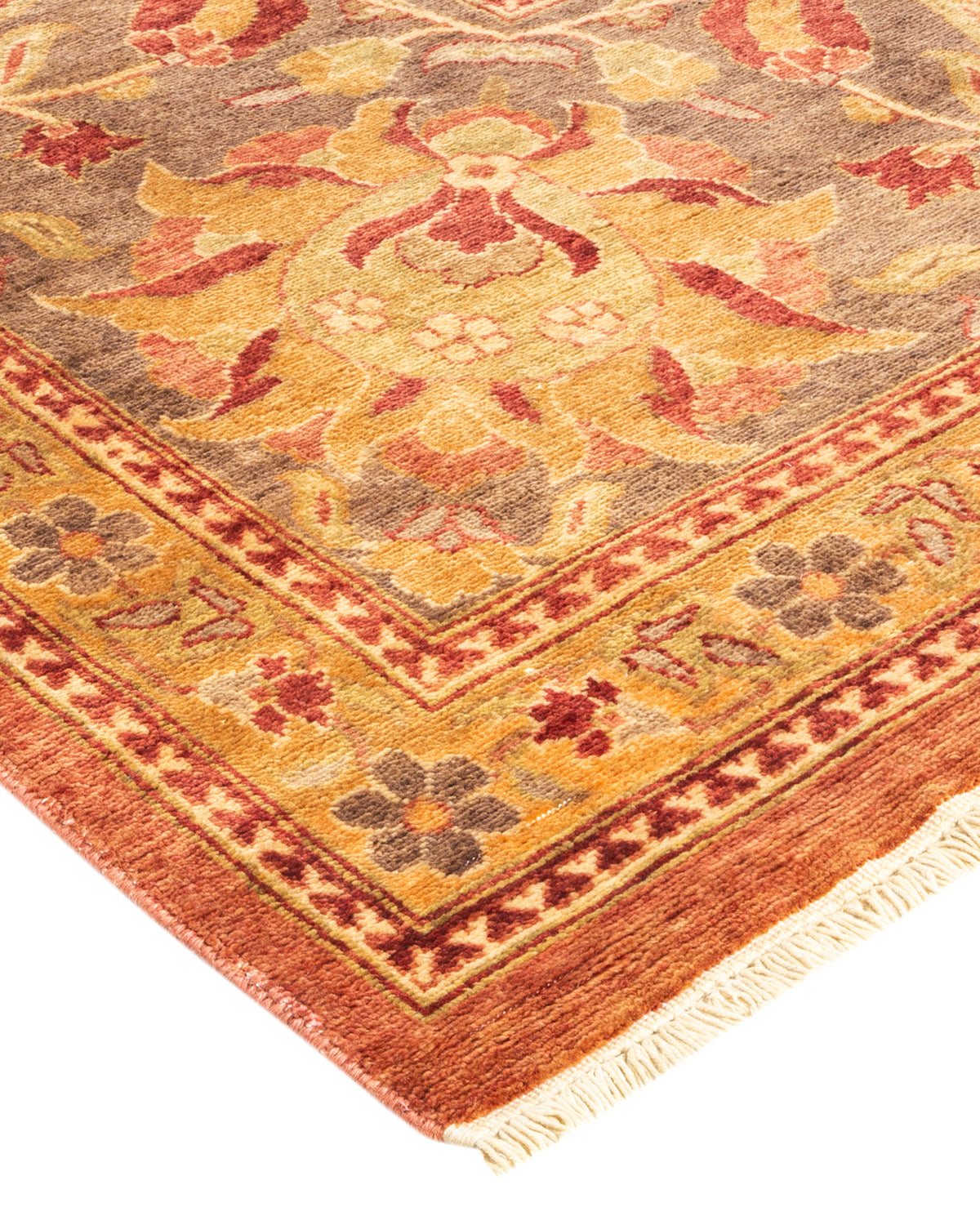 Mogul, One-of-a-Kind Hand-Knotted Area Rug - Pink, 9' 1" x 12' 1"