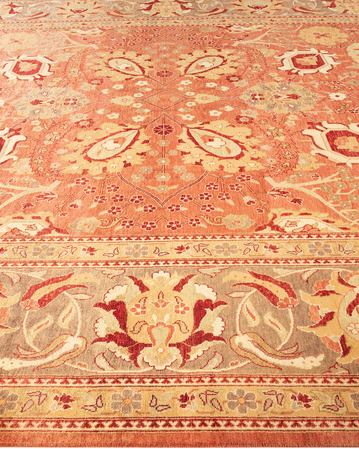 Mogul, One-of-a-Kind Hand-Knotted Area Rug - Pink, 9' 1" x 12' 1"