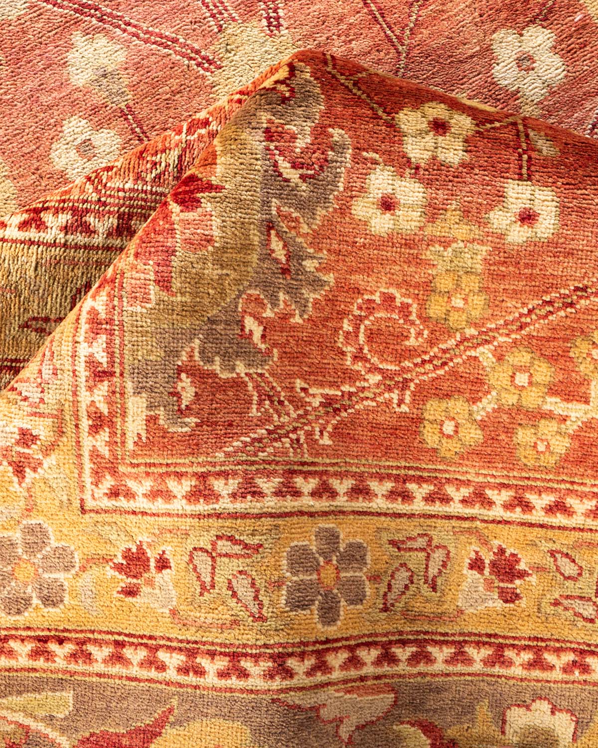 Mogul, One-of-a-Kind Hand-Knotted Area Rug - Pink, 9' 1" x 12' 1"